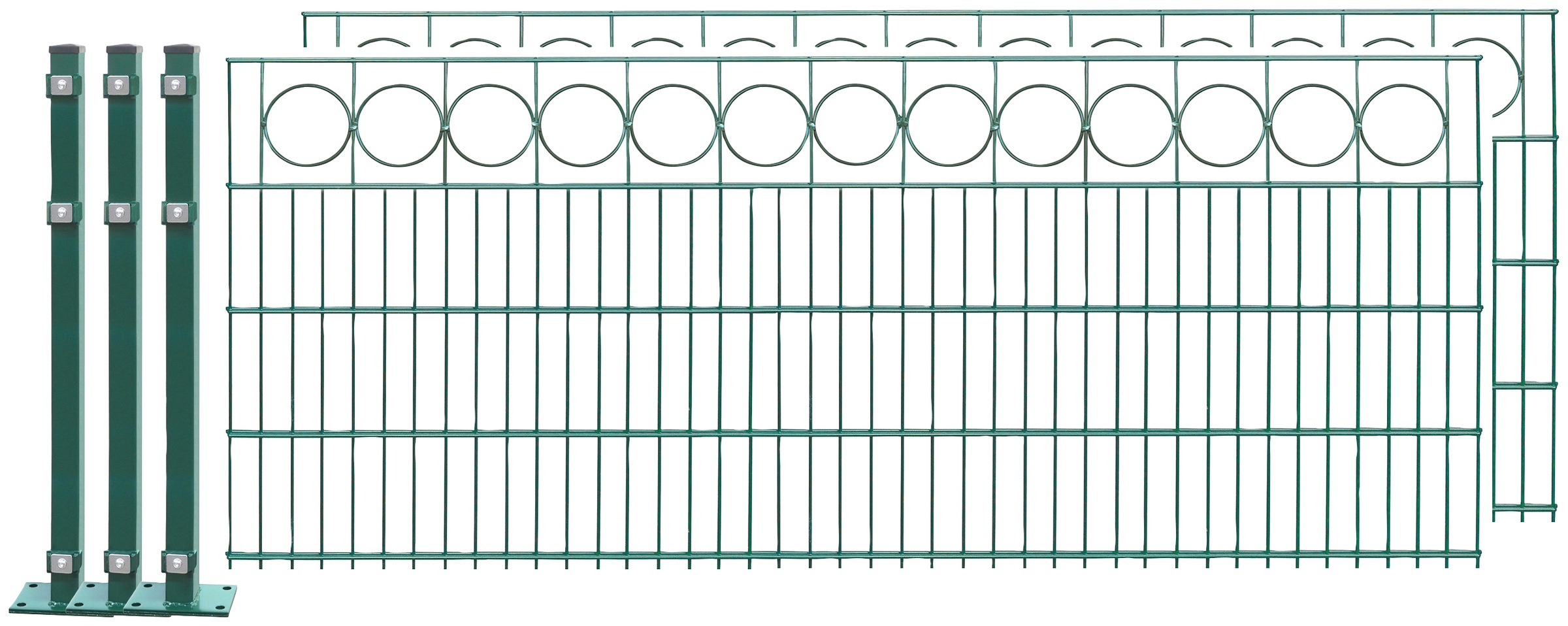 Arvotec Doppelstabmattenzaun »857 - 1346«, (Set), 89 cm hoch, 2 Matten für 4 m, 3 Pfosten kaufen