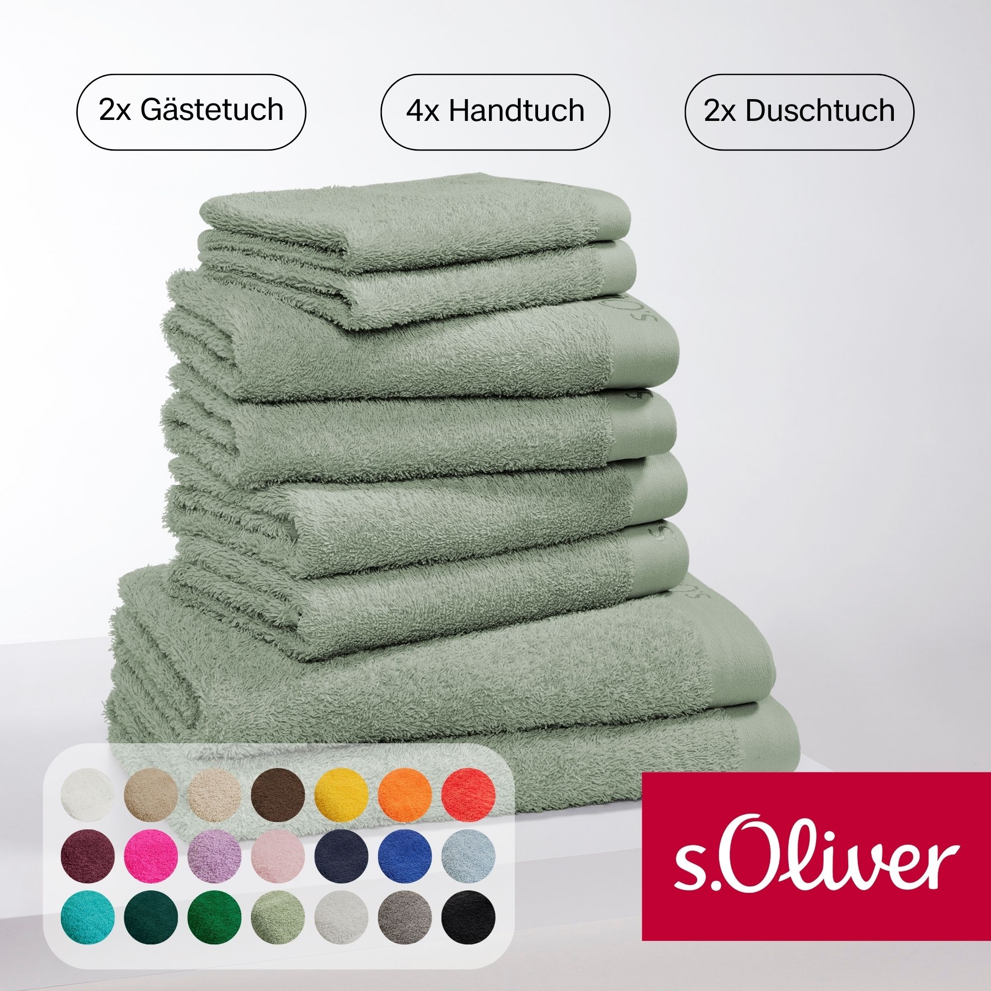 s.Oliver Handtuch Set »s.Oliver, Premium Qualität, 600 gr/m²«, (Set, 8 St., günstig online kaufen