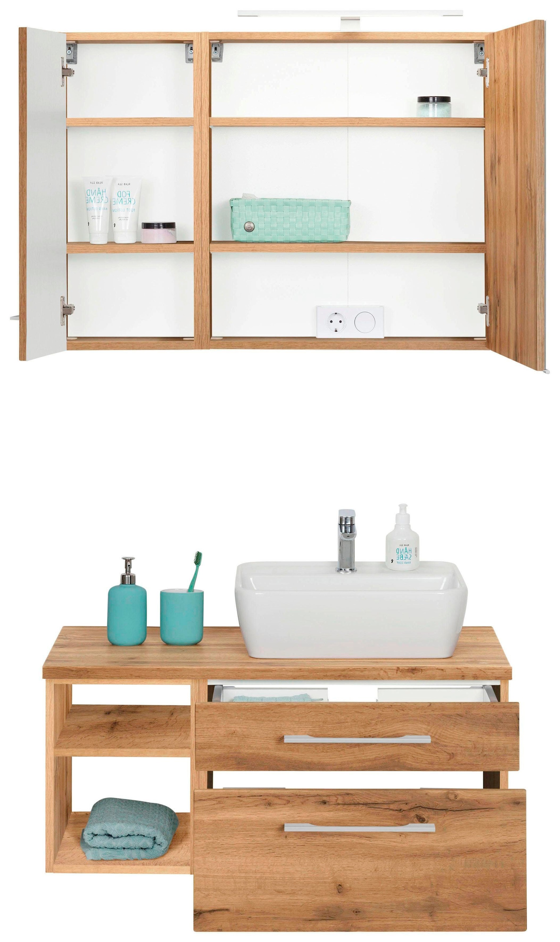 welltime Badmöbel-Set »Davos« 3 Stk. tlg. günstig online kaufen