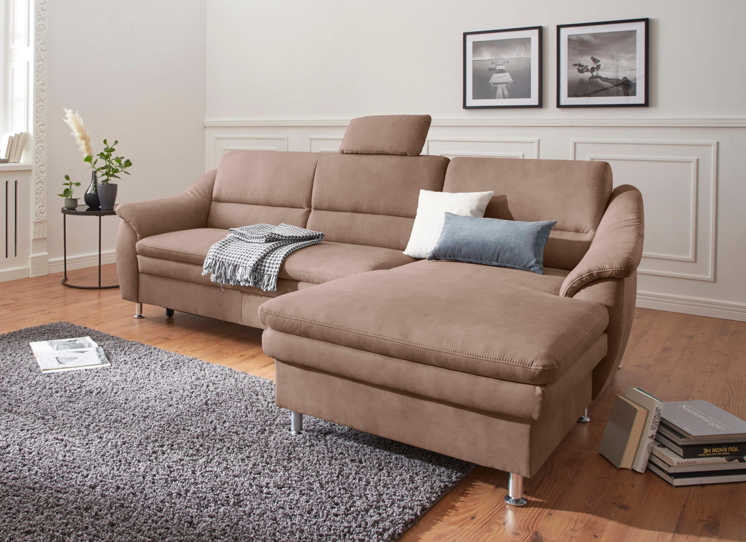 sit&more Ecksofa »Cardoso L-Form« mit Federkern, wahlweise mit Bettfunktion günstig online kaufen