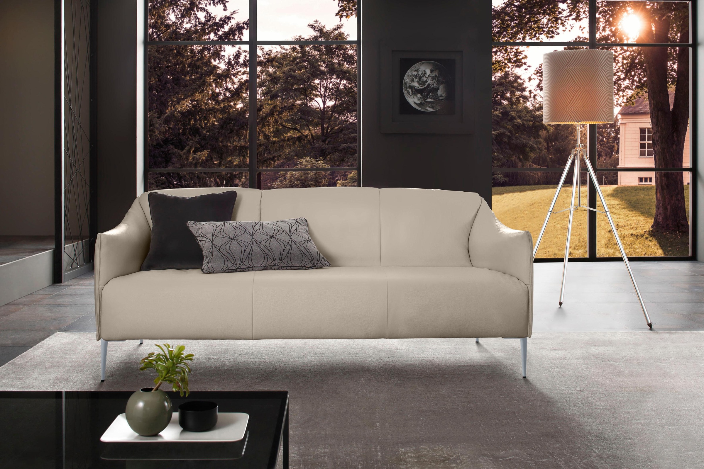 W.SCHILLIG 2,5-Sitzer »sally«, mit Metallfüßen in Silber matt, Breite 194 cm