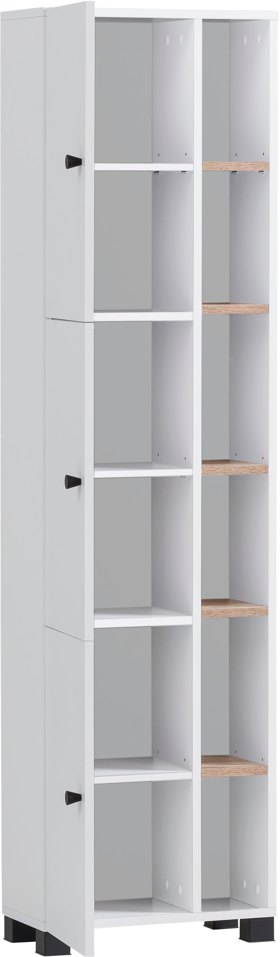 welltime Hochschrank »Lugo, Breite 44 cm« Regal beidseitig montierbar
