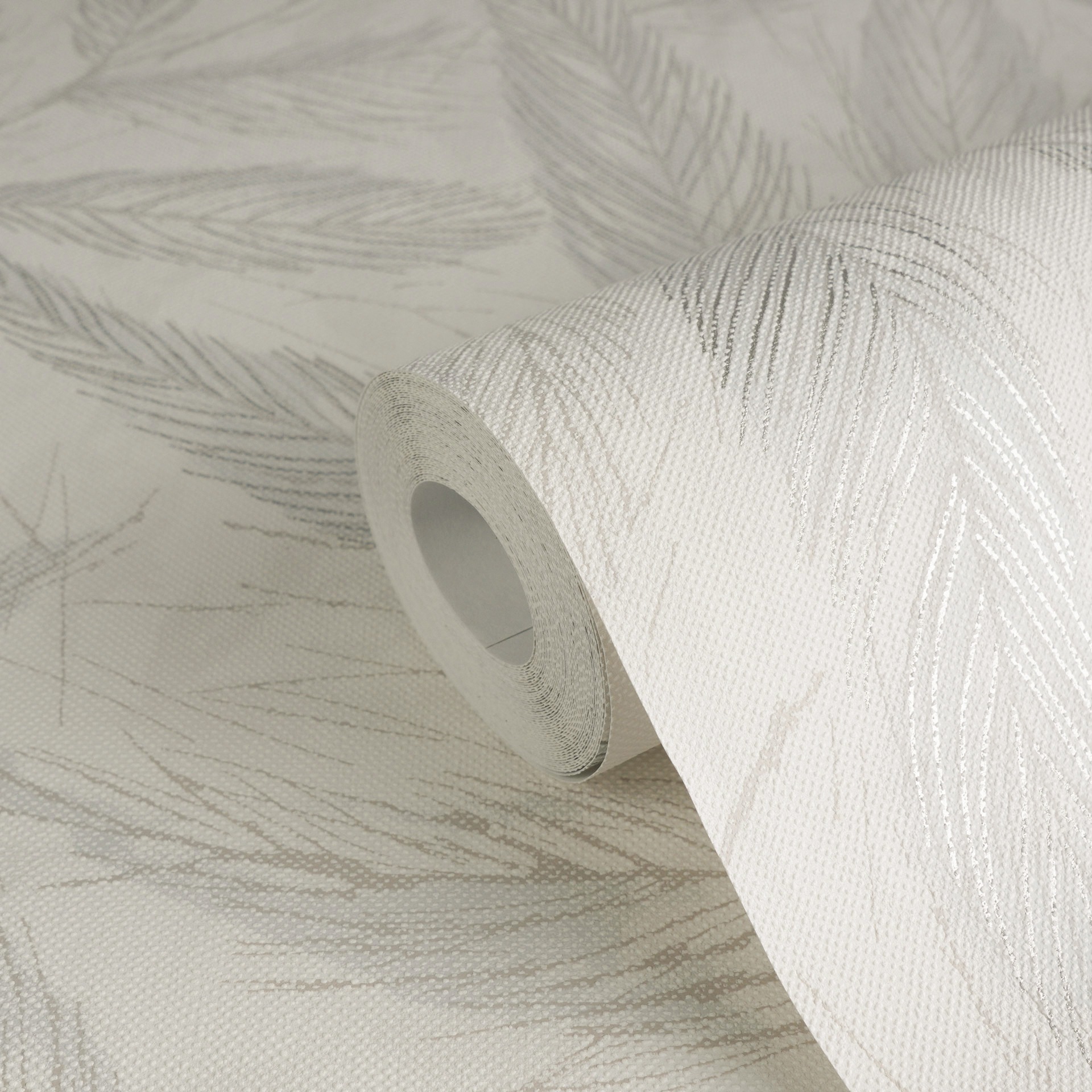 A.S. Création Vliestapete »mit Blätter-Design natürliche Eleganz« matt strukturiert Dekorative Vliestapete mit filigranem Blattmuster