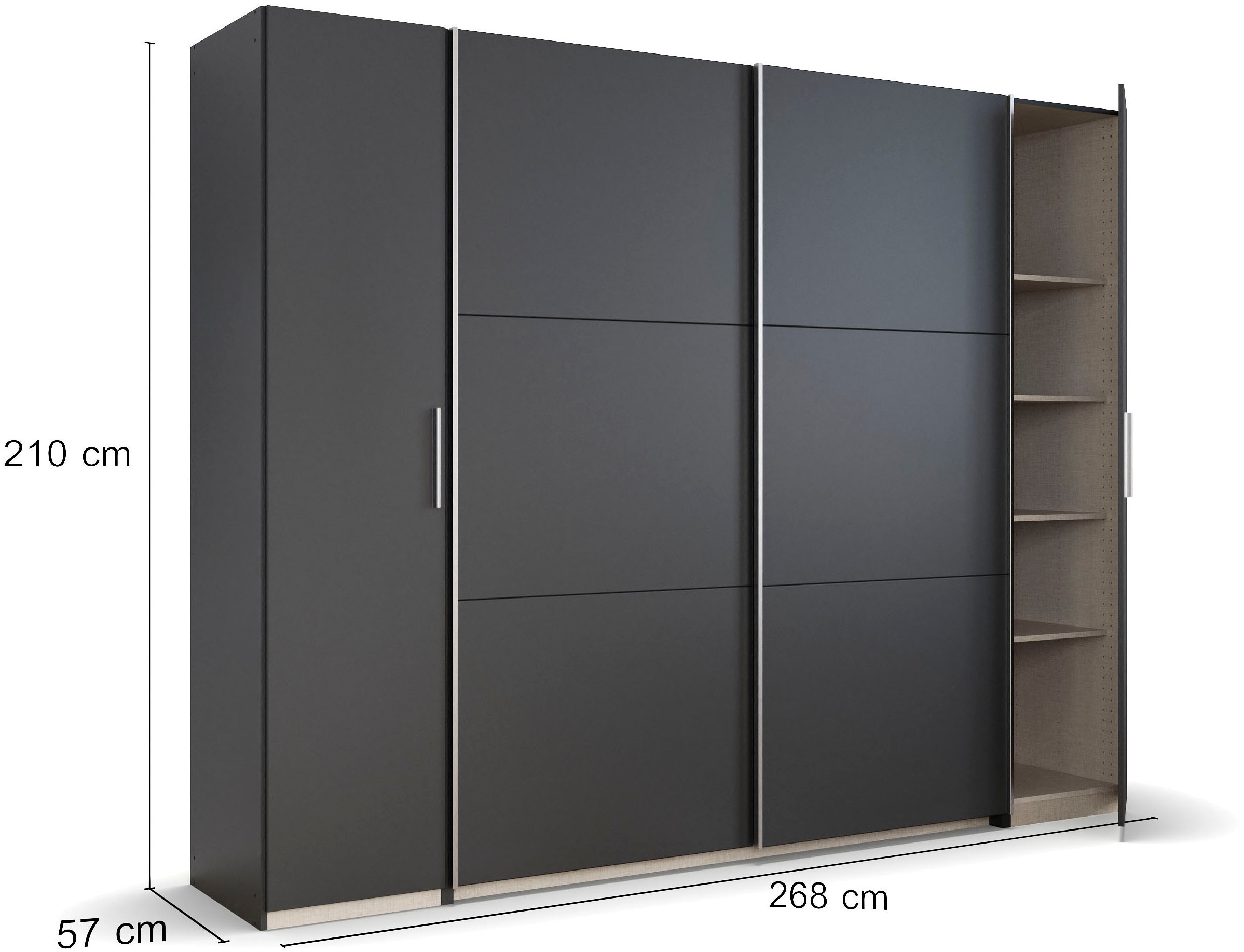 rauch Schwebetürenschrank »Kleiderschrank Drehtürenschrank Schrank Garderobe KRONACH TOPSELLER«, mit Dreh- und Schwebetüren und vielen Einlegeböden MADE IN GERMANY