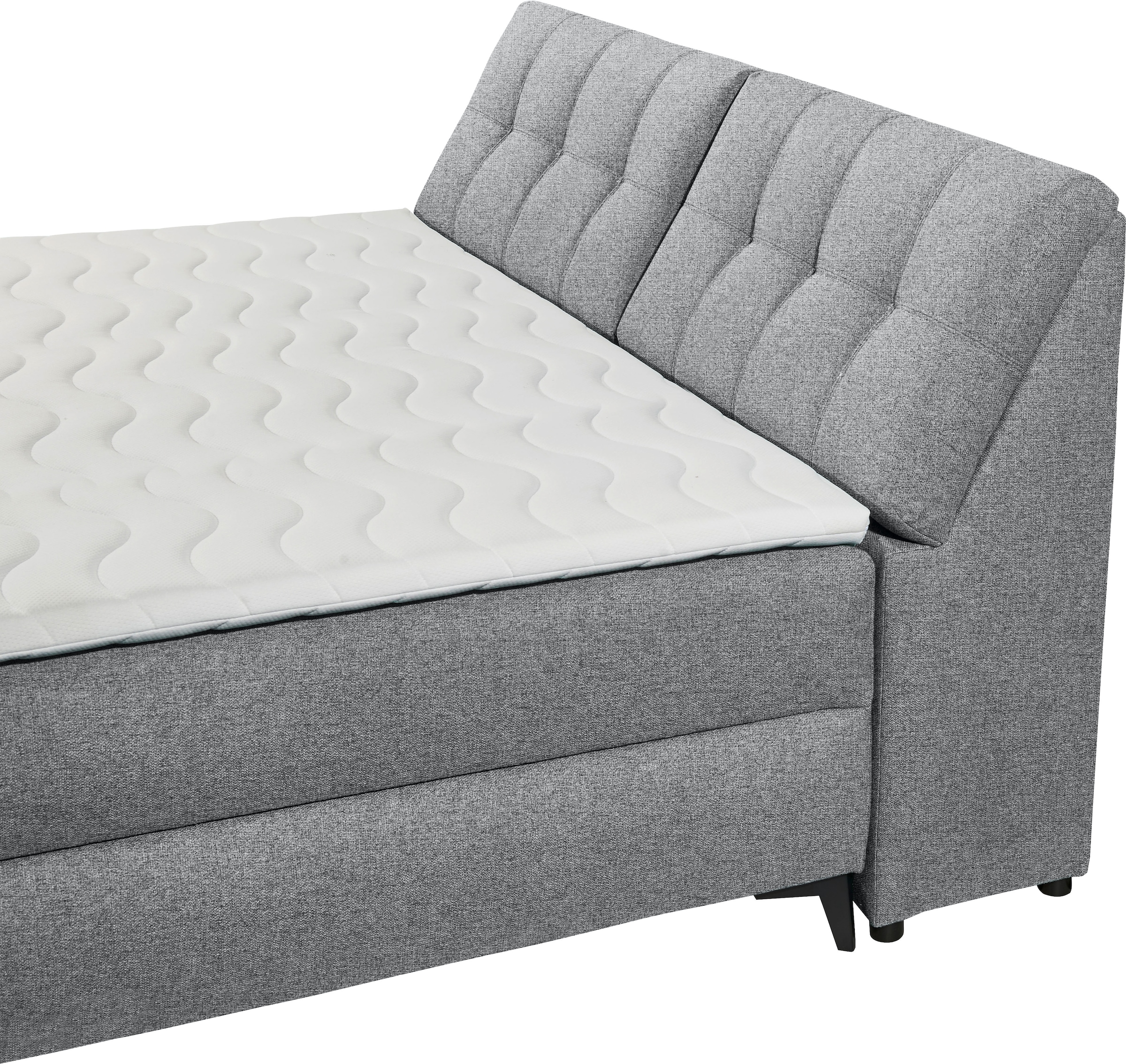 ED EXCITING DESIGN Boxbett »Atlantis«, mit Bettkasten und Stauraum im Kopfteil