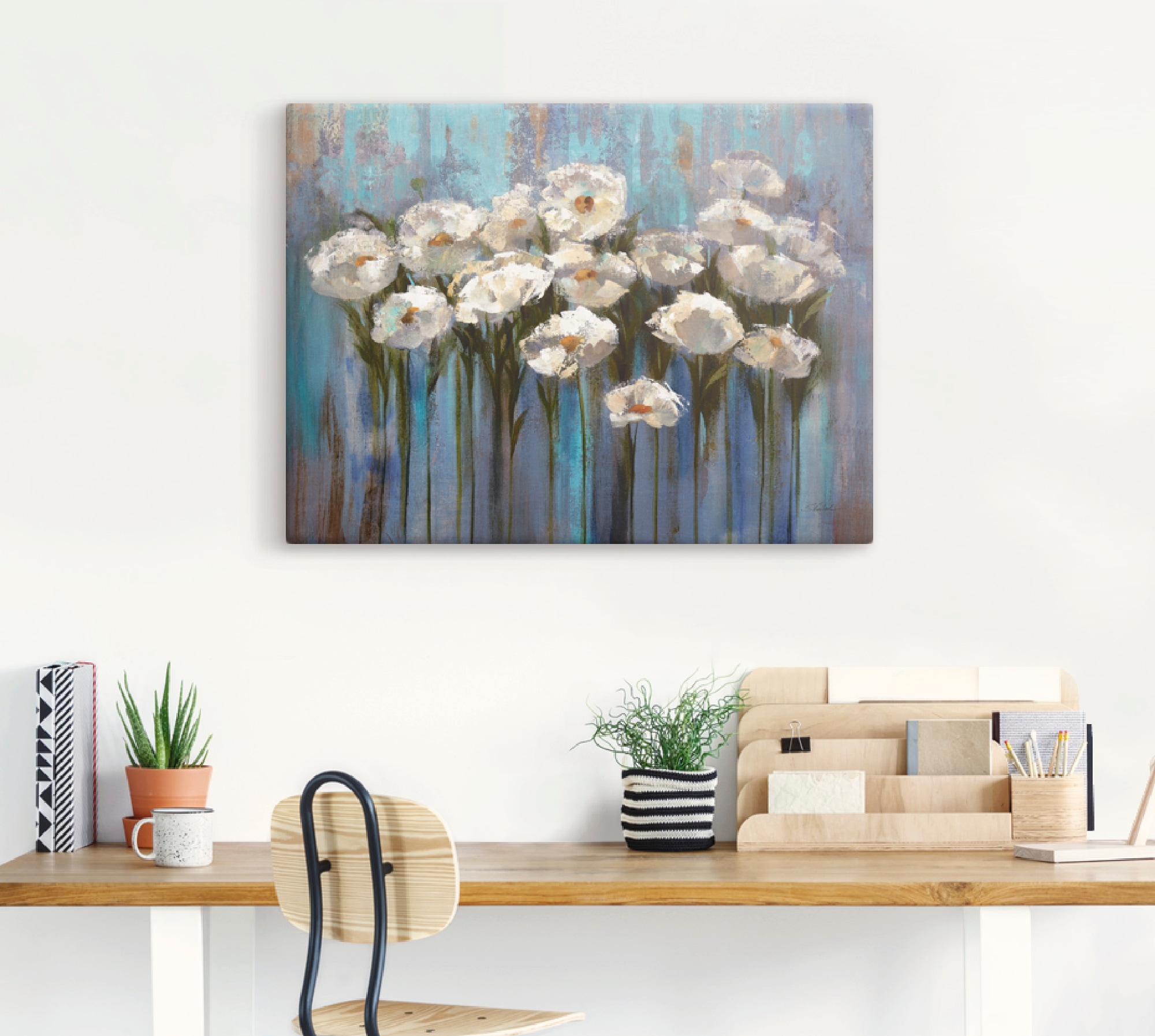 Artland Wandbild "Anemonen am See", Blumen, (1 St.), als Leinwandbild, Post günstig online kaufen