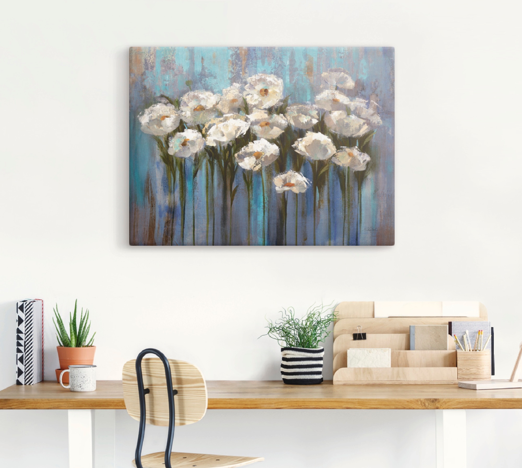 Artland Wandbild »Anemonen am See« Blumen 1 Stk. tlg. als Leinwandbild, Pos günstig online kaufen