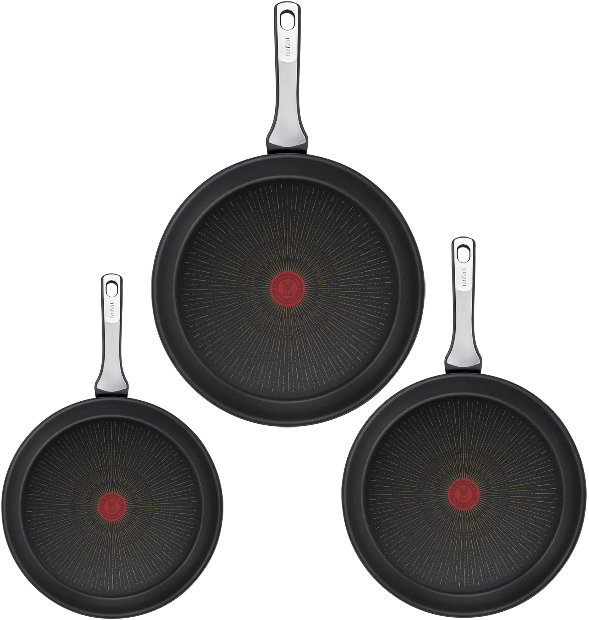 Tefal Pfannen-Set »Unlimited On« in 20/24/28 cm und »Ice Force Kochmesser«