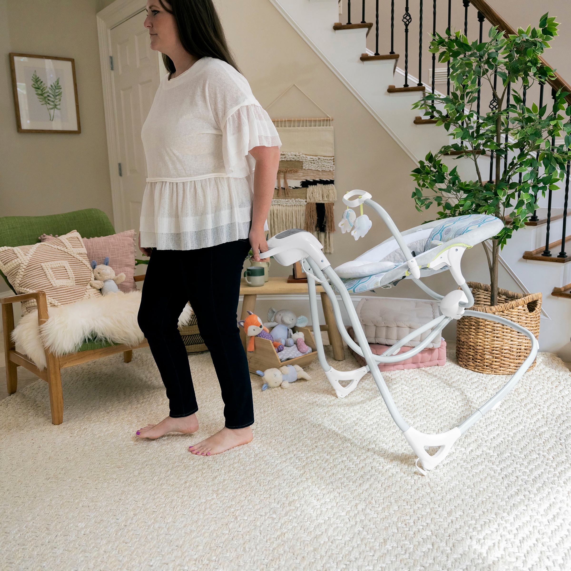 ingenuity Babywippe »SimpleComfort Compact Soothing Swing - Everston«, mit Sound-Effekt