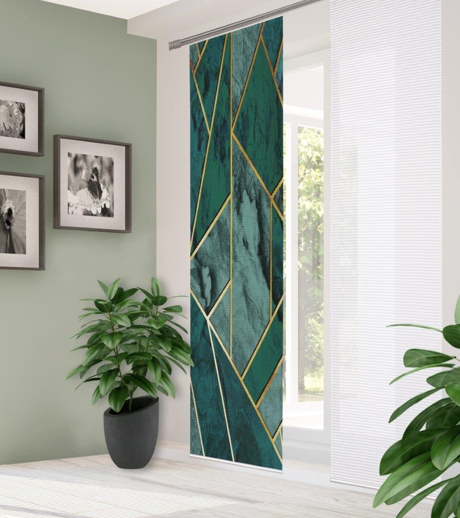 HOME in green Schiebegardine »SIGNUM«, (1 St.), DIGITALBEDRUCKT, BAMBUSOPTI günstig online kaufen