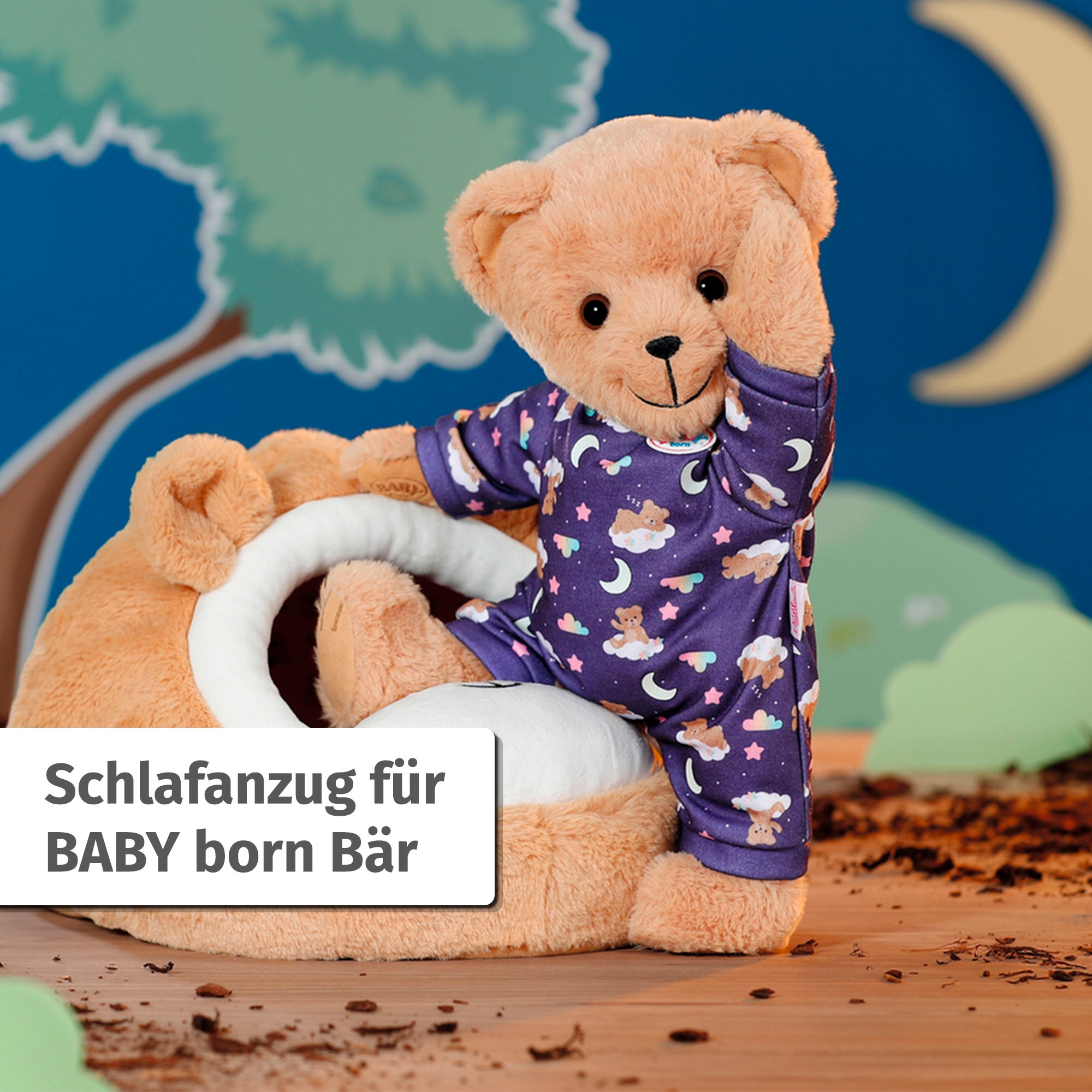 Baby Born Puppenkleidung »Teddy Schlafanzug Glow in the Dark«