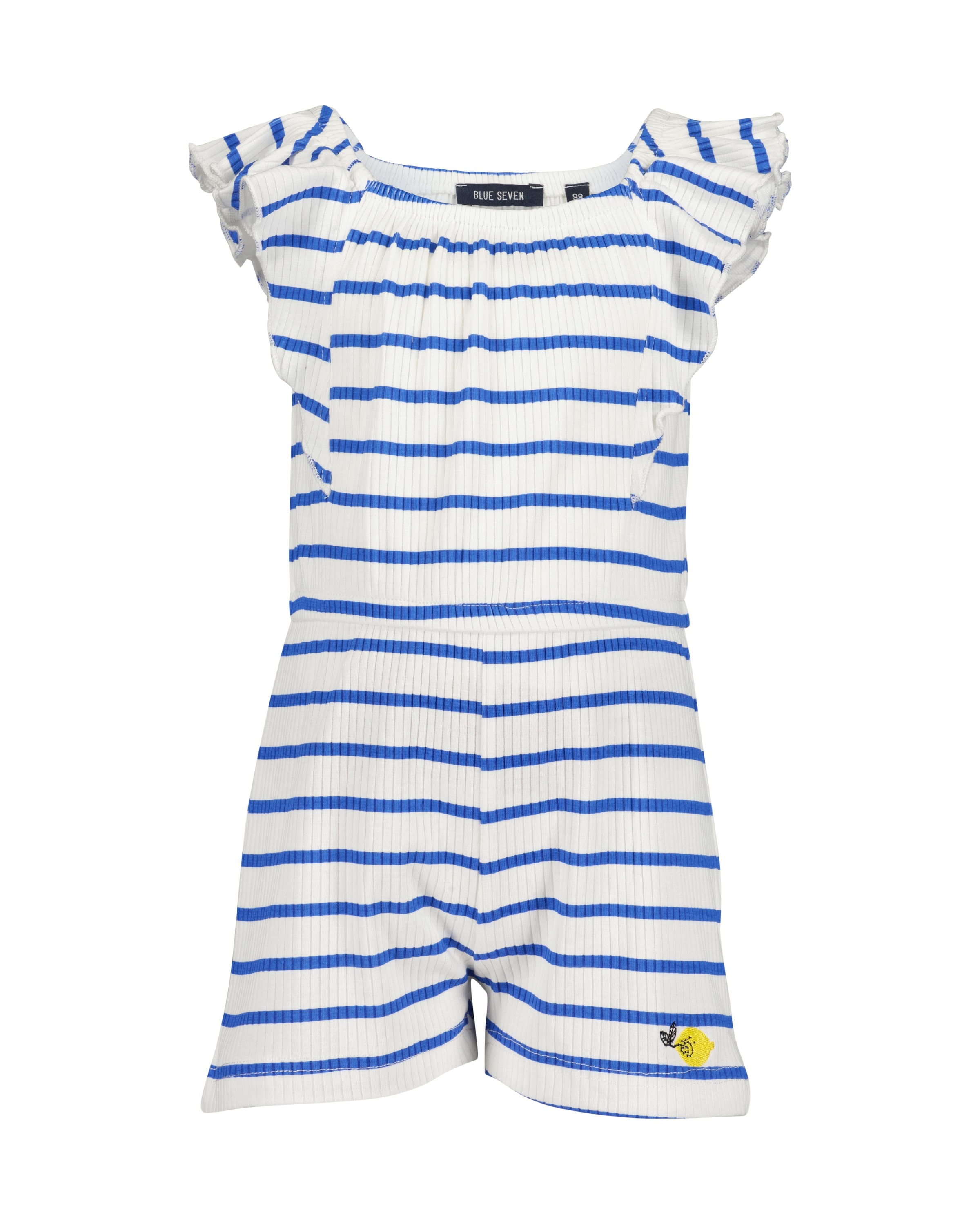 BLUE SEVEN Jumpsuit im tollen Ringel-Look und mit kleiner Stickerei am Bein OFFWHITE ORIG 98 98 Bequemer Overall von BLUE SEVEN