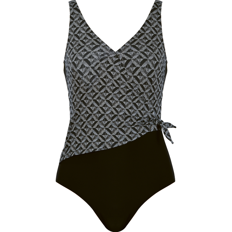 NATURANA Badeanzug »Beautiful Beaches« integrierte Cups, figurbetonend, mit Muster, elastisch, bequem schwarz gemustert 44 - Cup E Cup E 44...