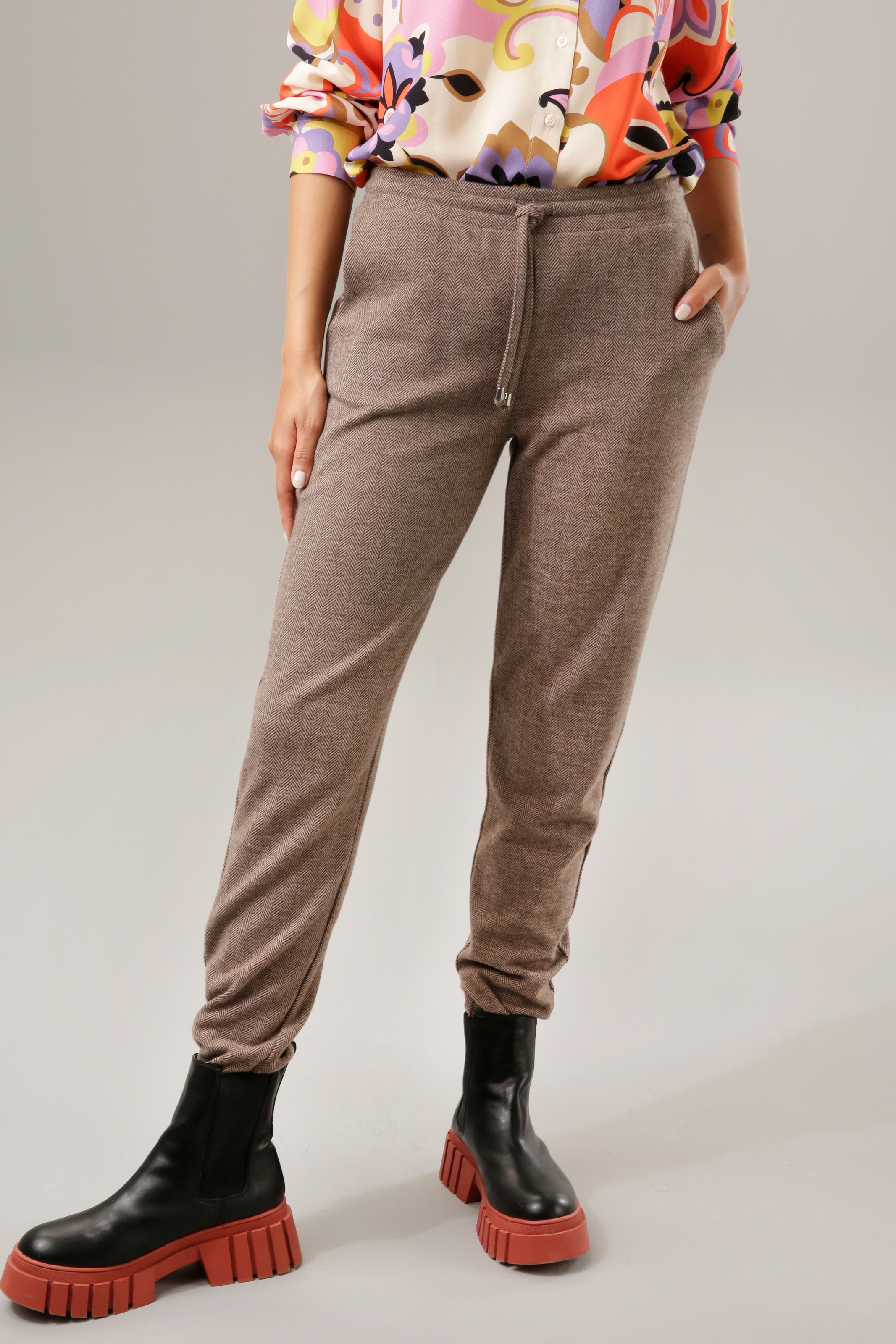 Aniston CASUAL Schlupfhose, kaufen Fischgrat-Muster online mit