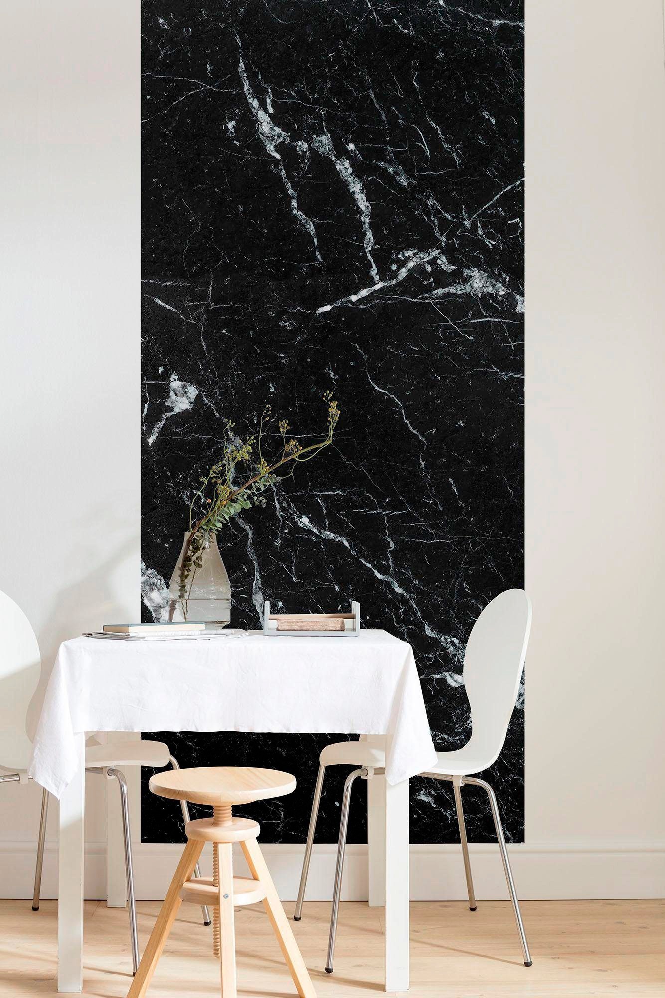 Komar Fototapete Marble Nero B/L: ca. 100x250 cm günstig online kaufen