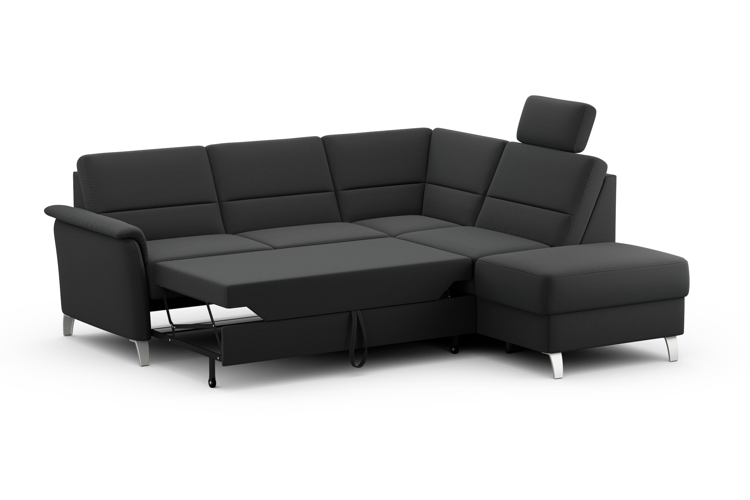 sit&more Ecksofa »Palmera L-Form«, Federkern, wahlweise mit Bettfunktion und mit/ohne Stauraum