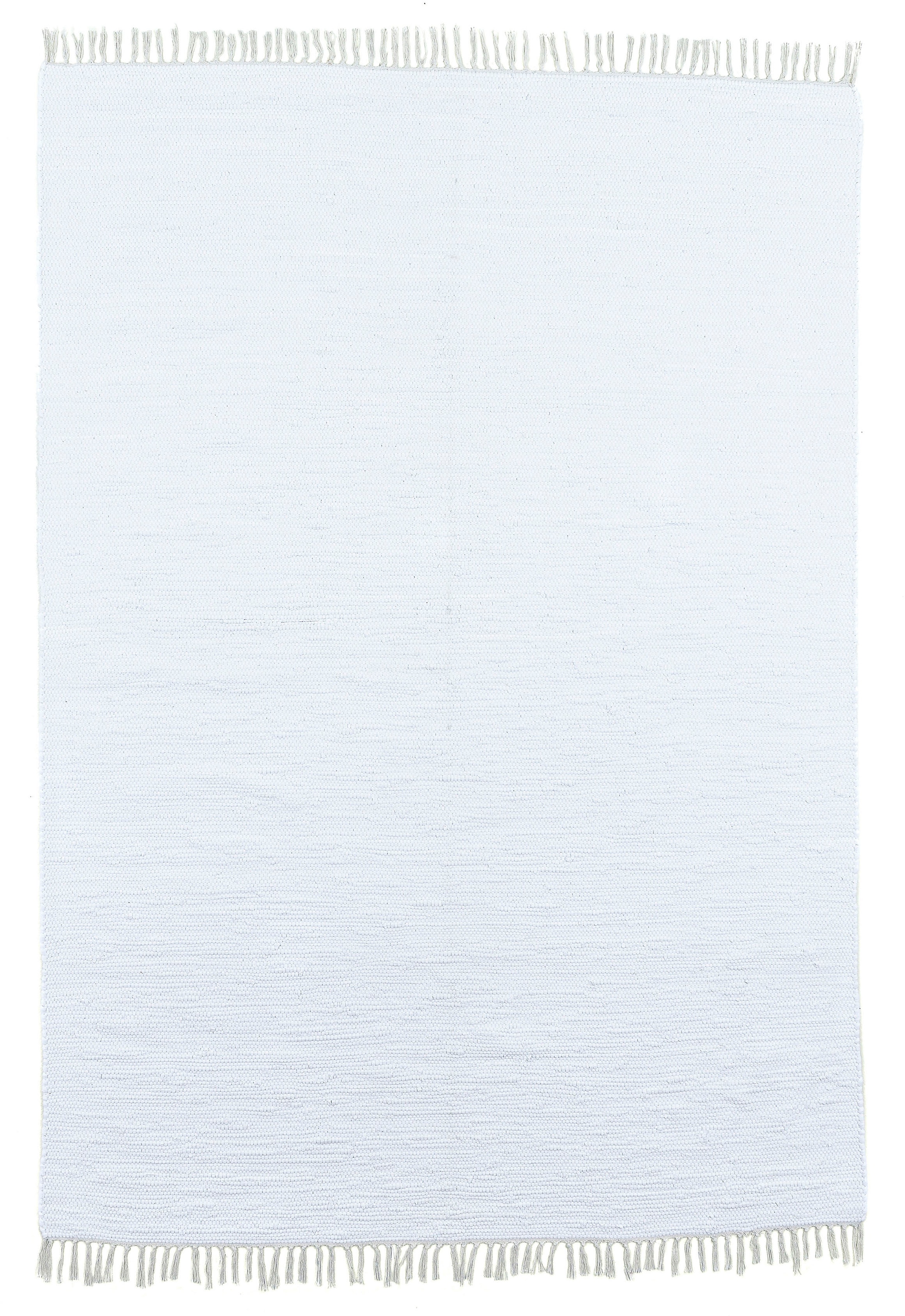 2. Bild von THEKO Teppich »Happy Cotton«, rechteckig, Handweb Teppich, Flachgewebe, reine Baumwolle, handgewebt, mit Fransen