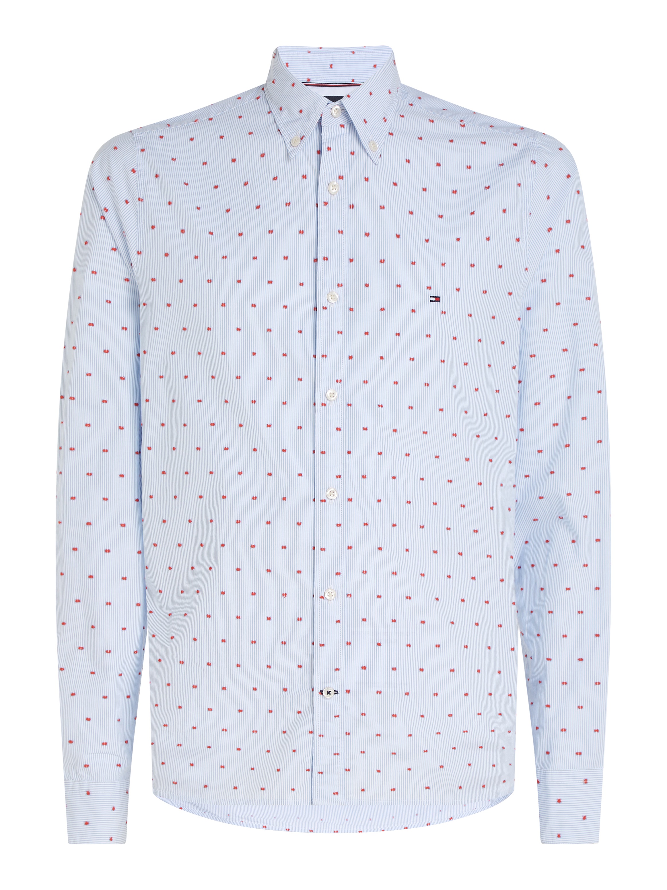 Tommy Hilfiger Langarmhemd »FIL COUPE SF SHIRT«, mit durchgehender Knopfleiste