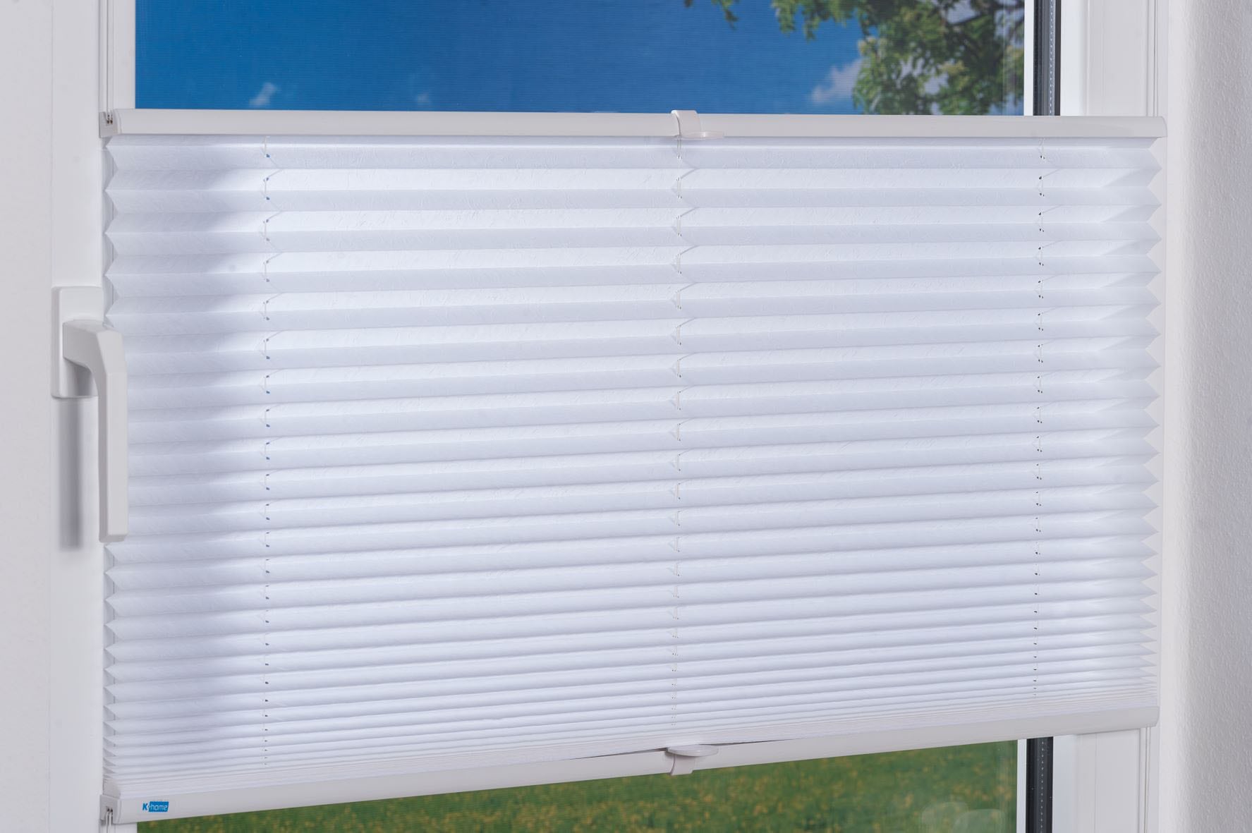 K-HOME Plissee »Klemmfix Pisa«, Lichtschutz, ohne Bohren, verspannt, Crushed-Optik