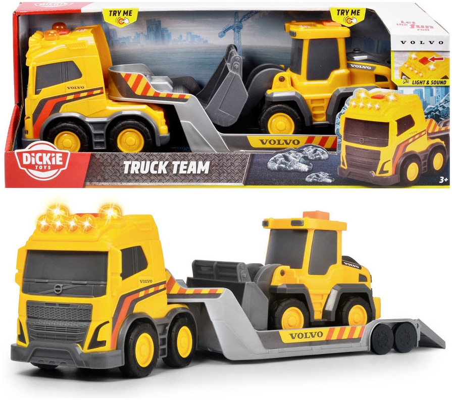 Dickie Toys Spielzeug-Baumaschine »Volvo Truck Team« mit Licht und Sound