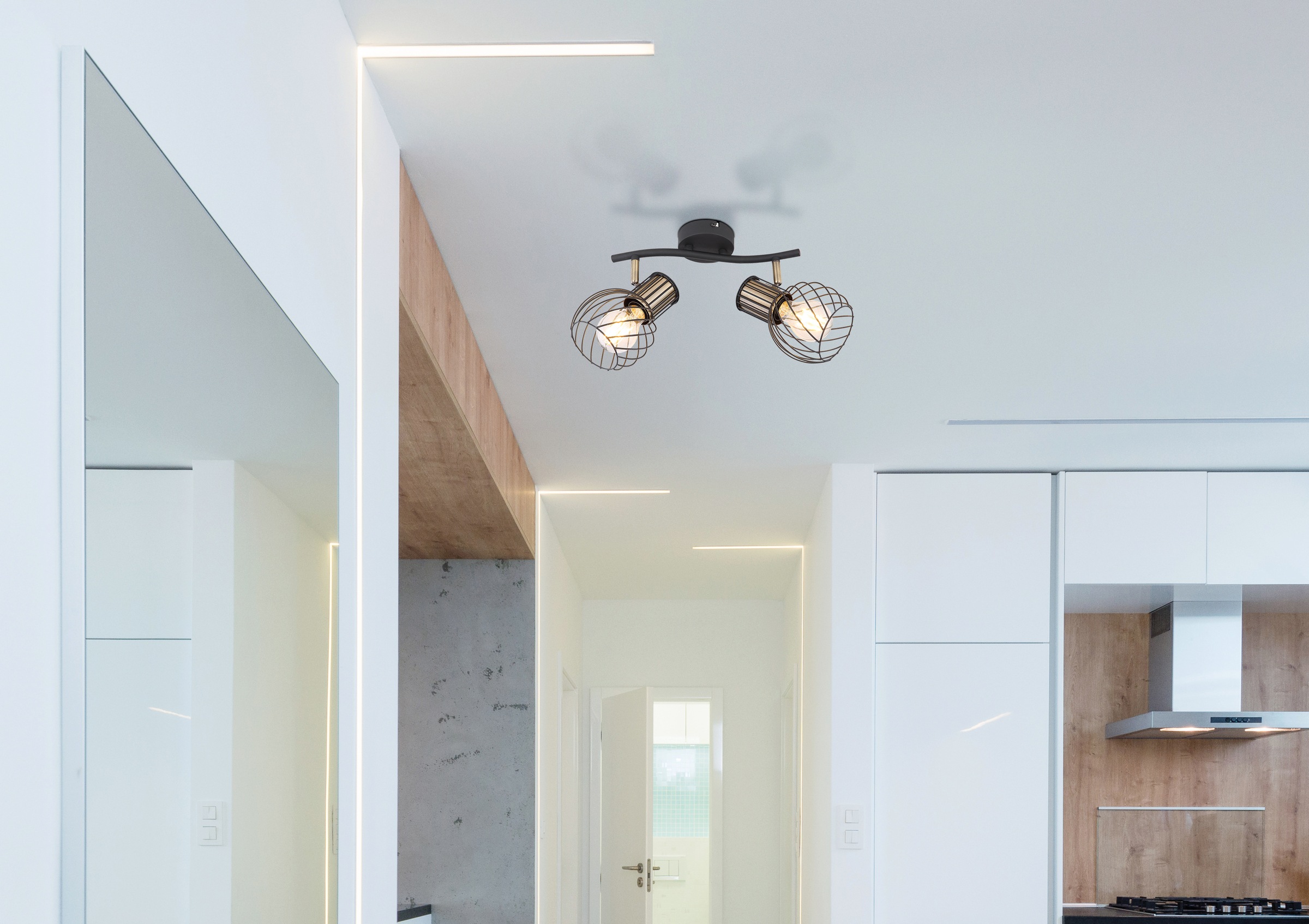 GLOBO LIGHTING Deckenstrahler »ARGUSTO« E27 1 Stk. Spot Deckenspot Flur Schlafzimmer Wohnzimmer