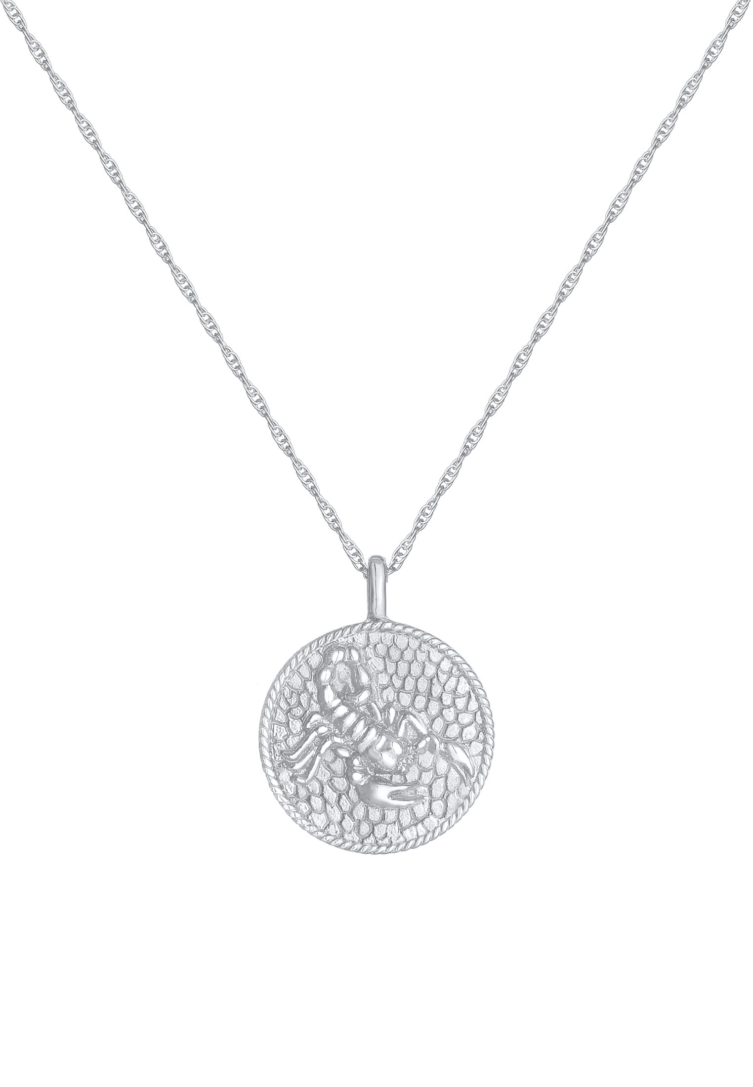Elli Kette mit Anhänger »Sternzeichen Skorpion Zodiac Münze 925 Silber«