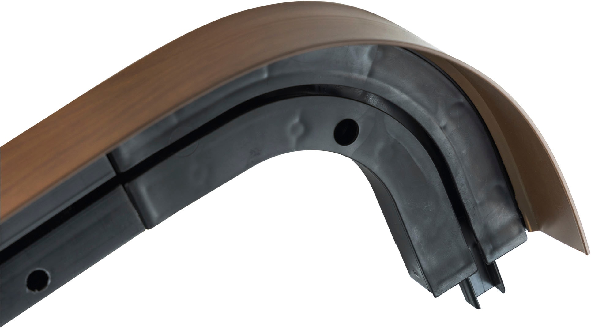 SN DECO GROUP Vorhangschiene »SH1«, 1 läufig-läufig, Fixmaß, Set 1-läufig, inkl. Rundbögen, Blende 7,5 cm, vorgebohrt, Innenlauf