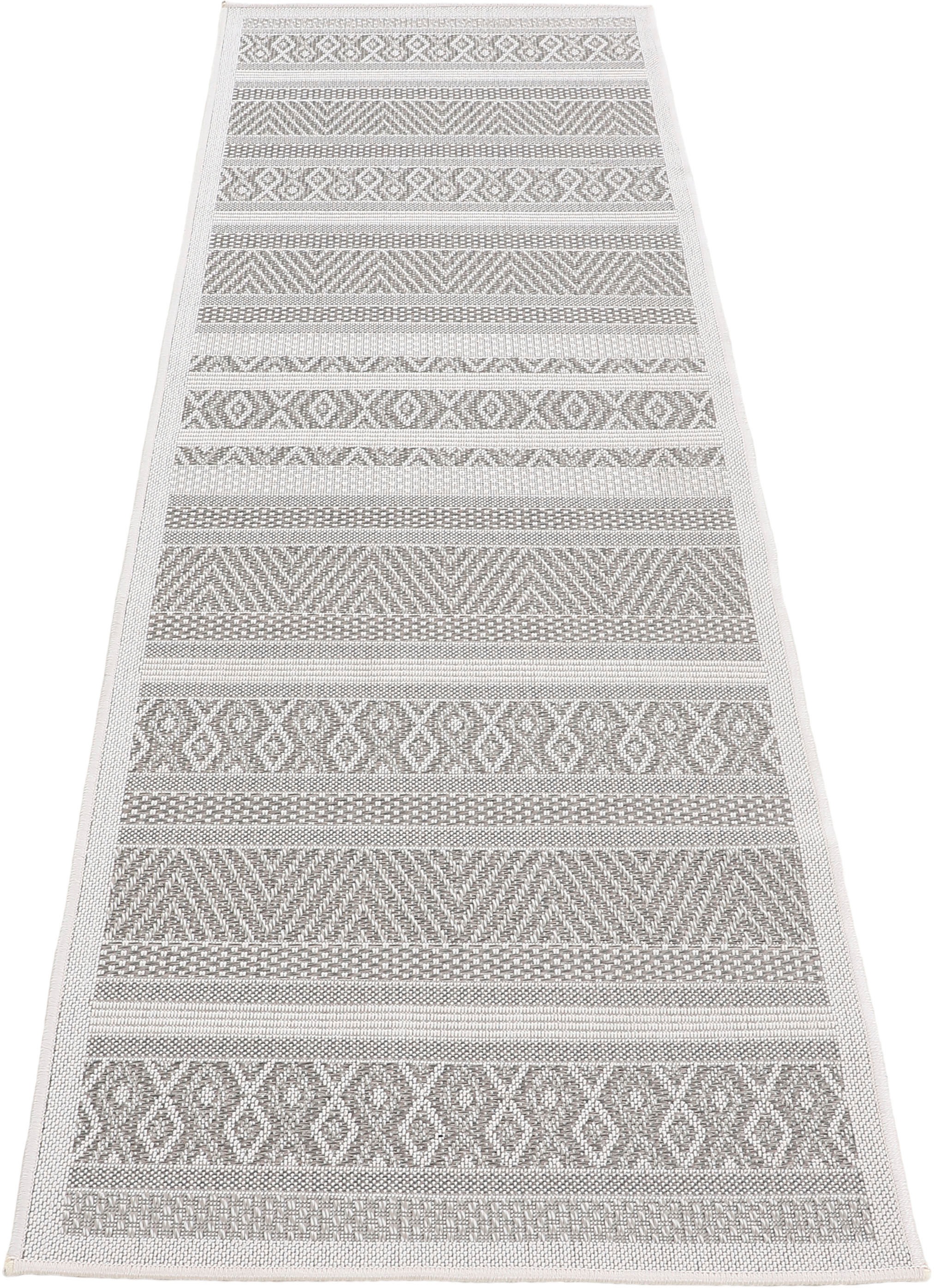 carpetfine Läufer »Boho 101«, rechteckig, 4 mm Höhe, robustes Flachgewebe, günstig online kaufen