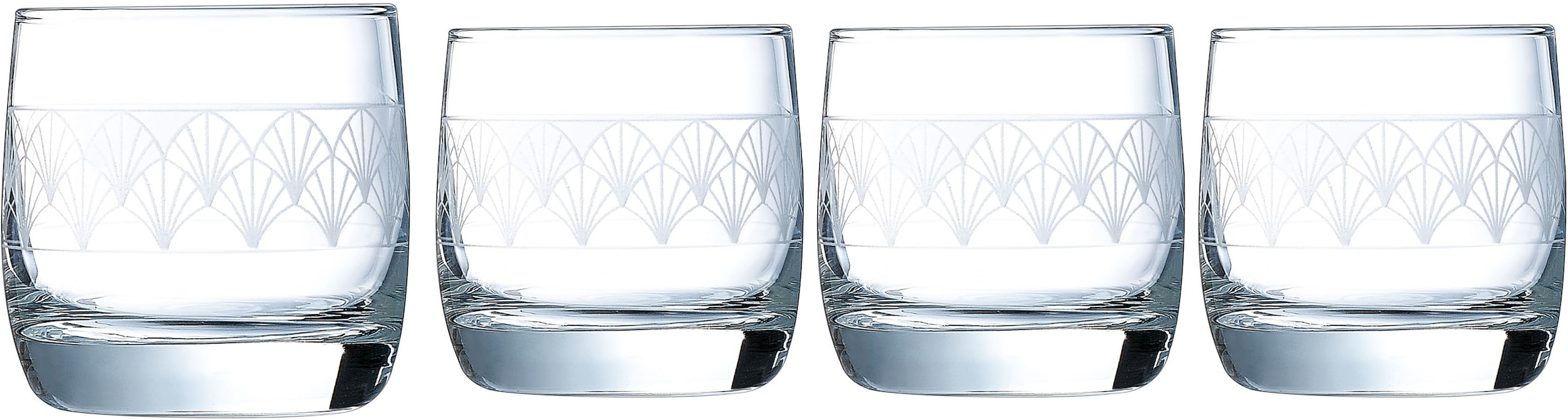Whiskyglas »Trinkglas Paradisio«, (Set, 4 tlg.), Gläser Set, mit Pantographie-Optik,...