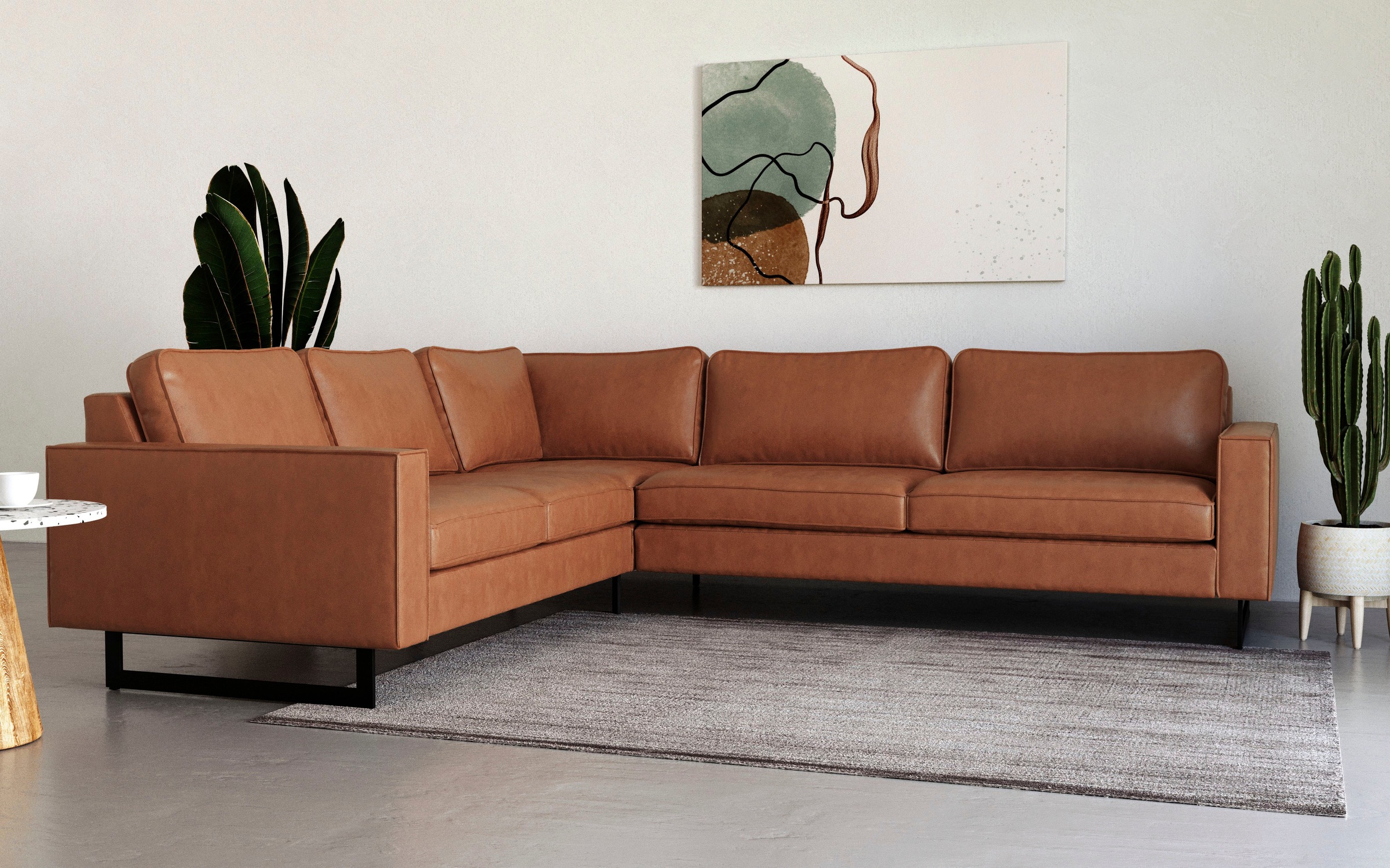 Places of Style Ecksofa »Pinto, XXL, 250/290 cm, langer Schenkel, Ottomane« günstig online kaufen