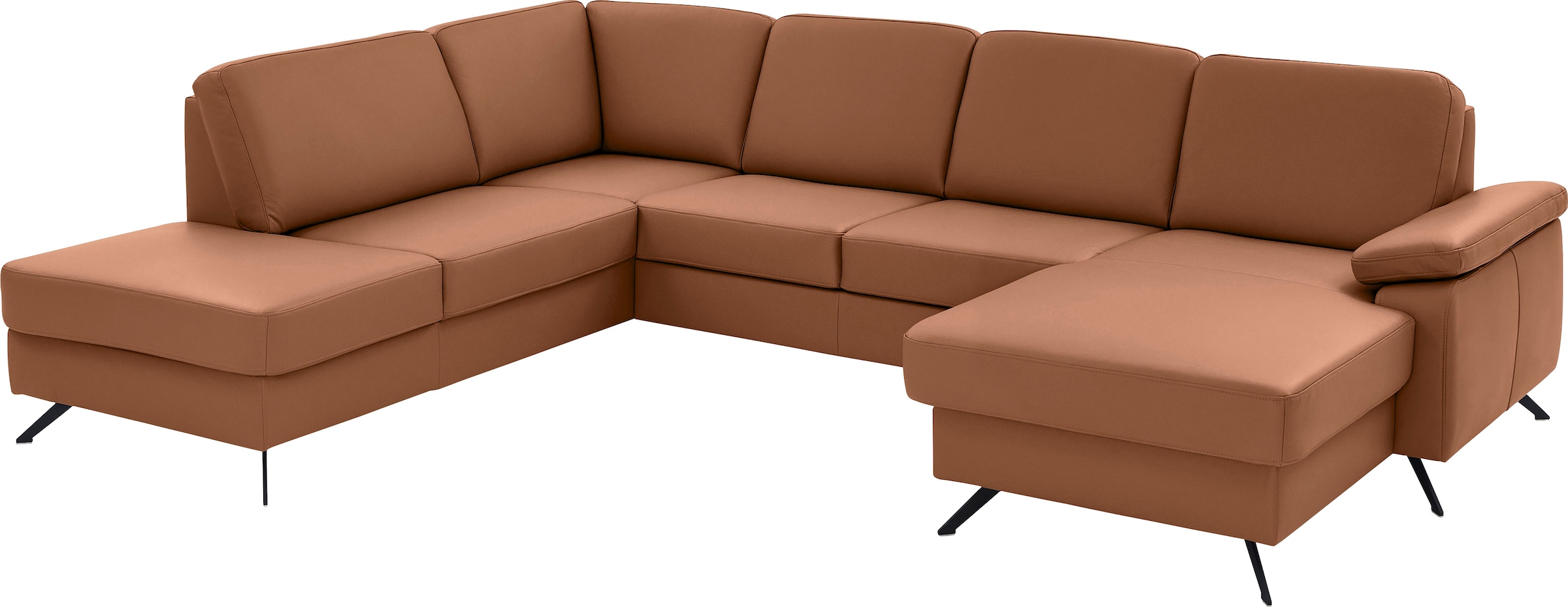 Die PlanBar Wohnlandschaft "PN-EM15047 U-Form, ohne Kopfstützen", Echtleder günstig online kaufen