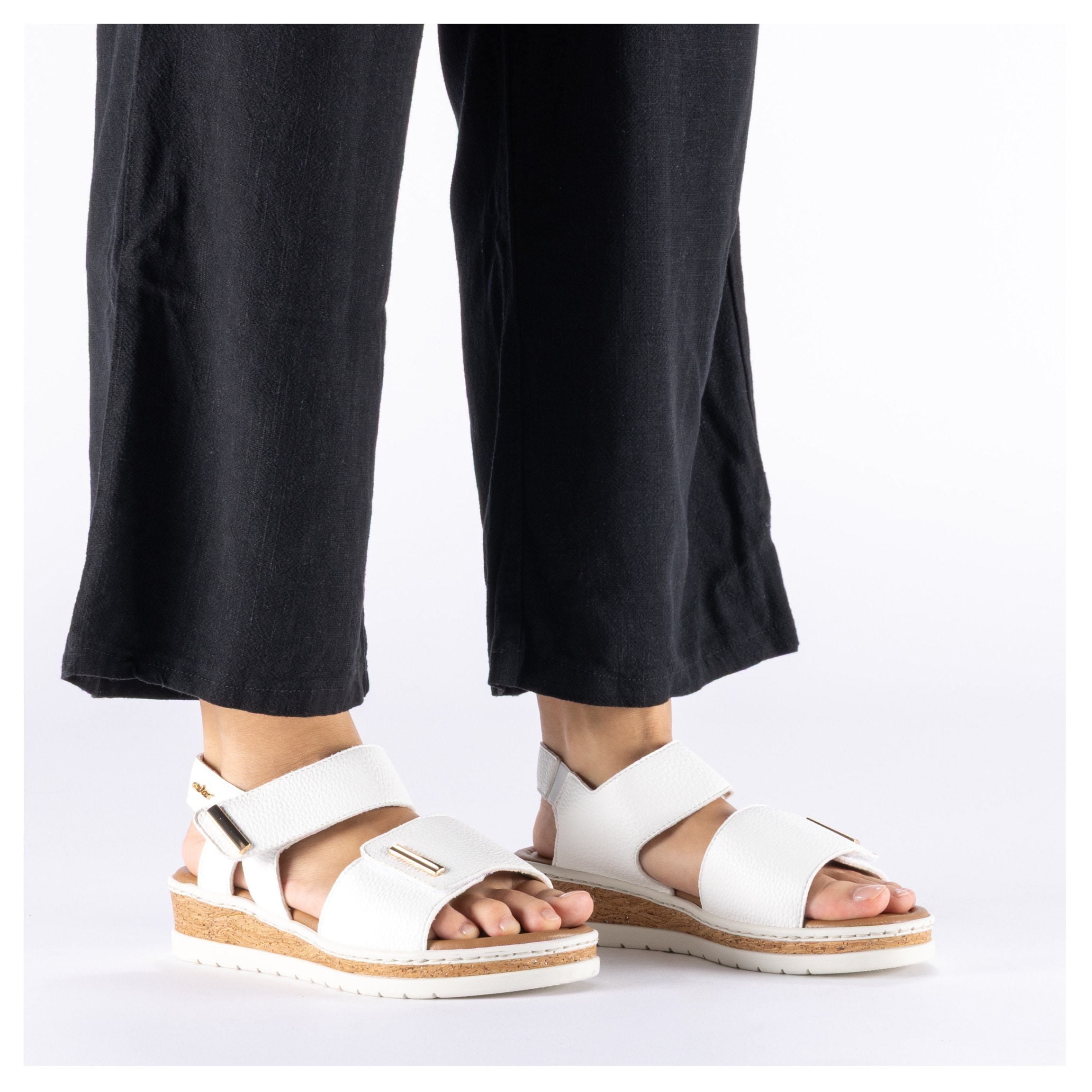 Rieker Keilsandalette  Sommerschuh, Keilsandalette, Plateausandale mit Klett