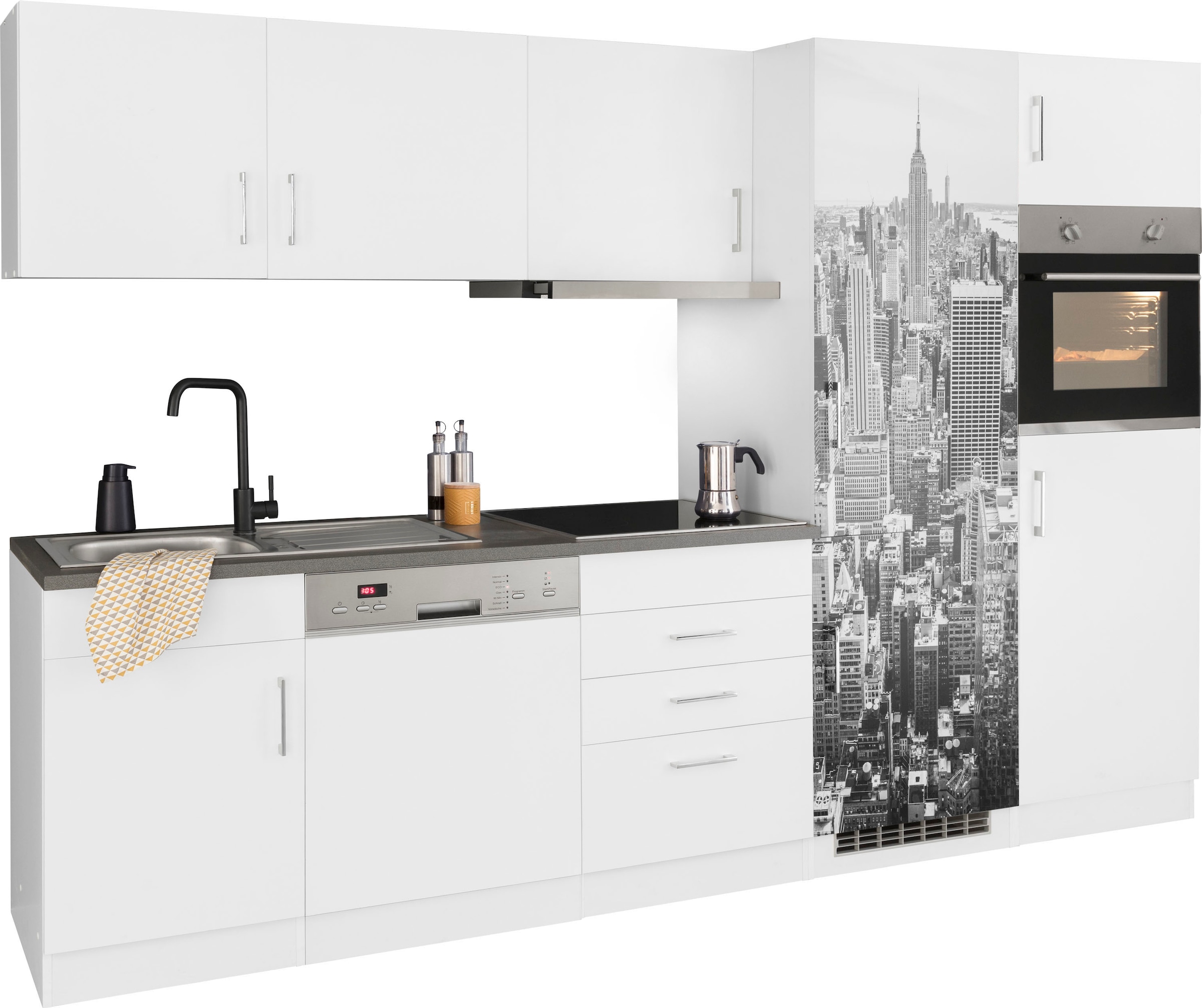 KOCHSTATION Küchenzeile »KS-Paris – Küchen mit einzigartigen Fotomotiven au günstig online kaufen