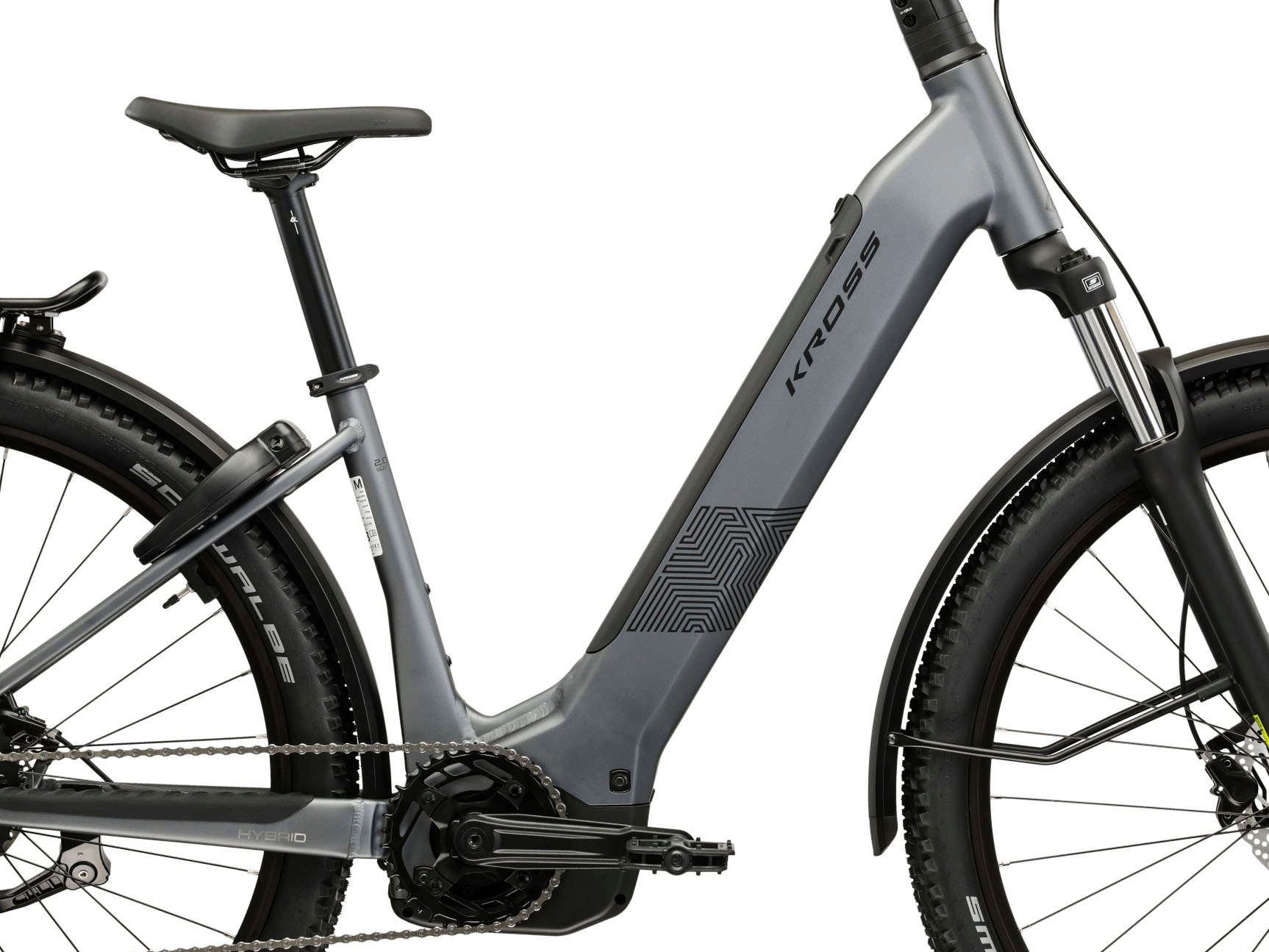 Kross »Influx Hybrid SUV 2.0 16,7Ah / 600 Wh 29 Zoll grau 9 Gänge 2026« 9 Gang Shimano CUES U4000 Schaltwerk Kettenschaltung Mittelmotor 250 W