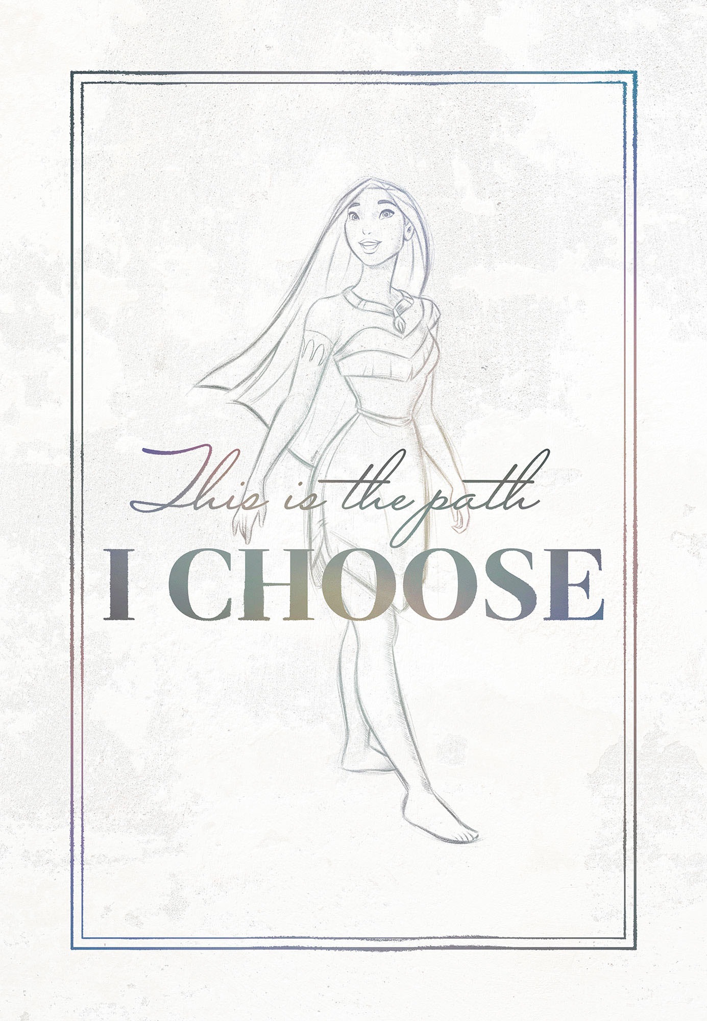Komar Leinwandbild »Pocahontas Your Choice - Größe 40 x 60 cm«, Disney, (1 St.), Keilrahmenbild mit Echtholzrahmen, Kinderzimmer