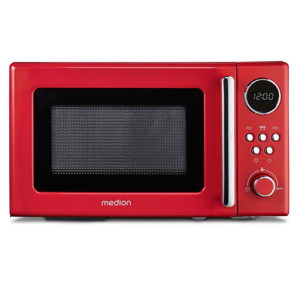 Medion® Mikrowelle »MD 15000 rot«, 1050 W, im Retro-Design, 800 Watt, 5 Leistungsstufen