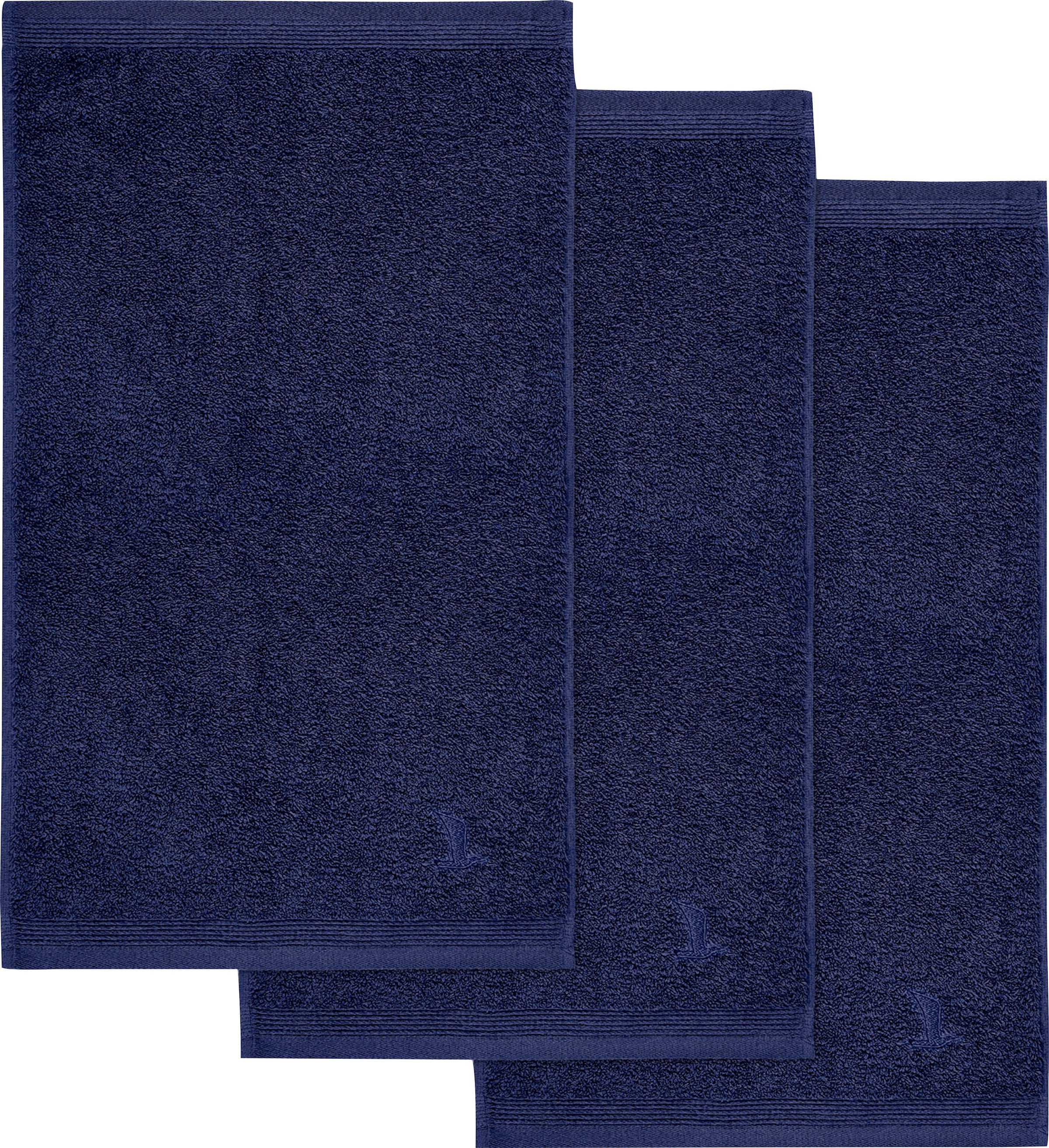 Möve Gästehandtücher »Superwuschel«, (Set, 3 St.), Gästehandtücher Set mit Bordüre, 100% Premium Cotton Baumwolle, weich
