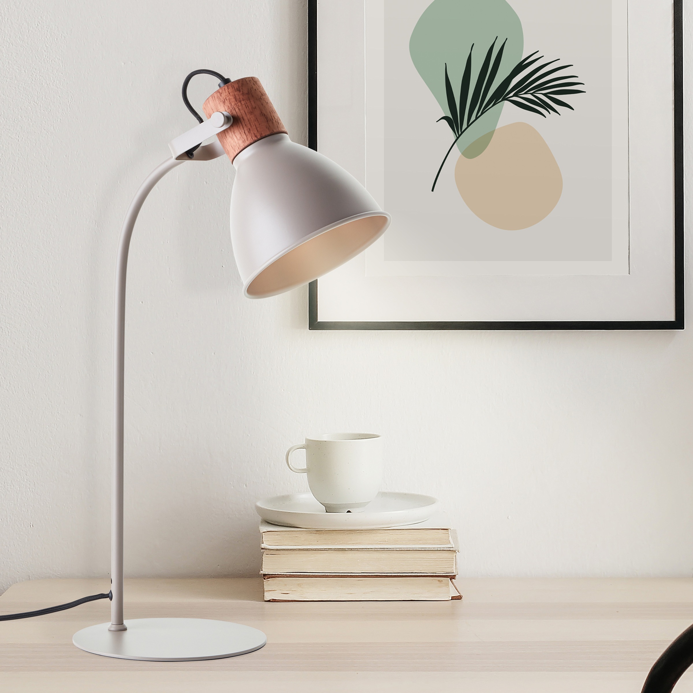 Brilliant Tischleuchte »Erena«, 1 flammig, Leuchtmittel E27 | ohne Leuchtmittel, Höhe 52 cm, E27, Metall/Holz
