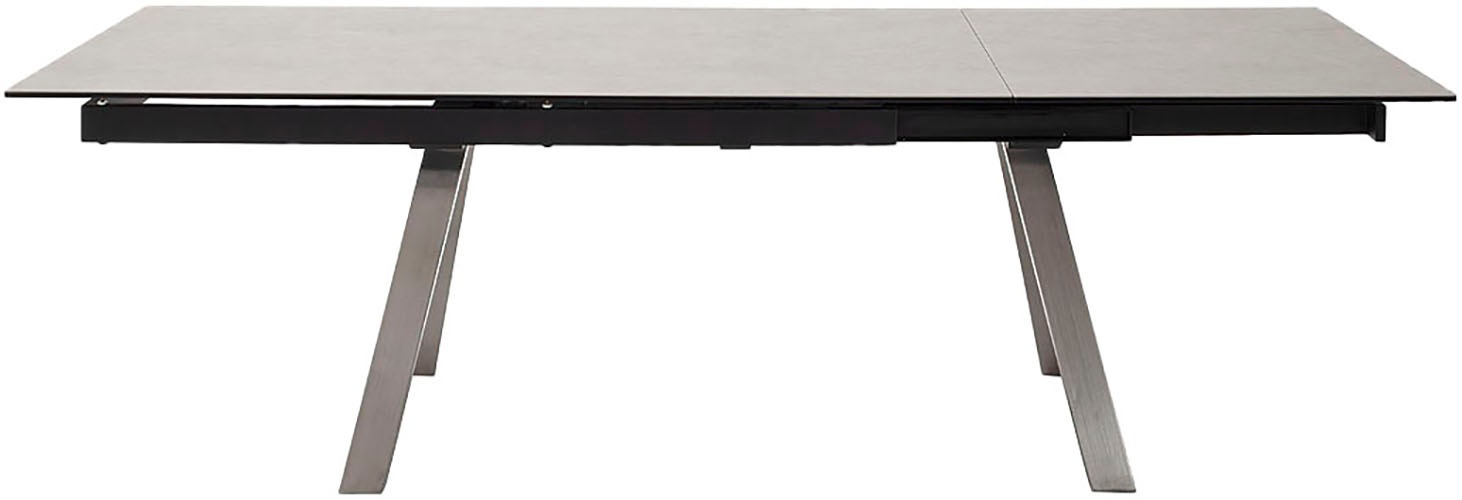 MCA furniture Esstisch »TOBAGO Auszugtisch 180-260 cm«, (Einzelstück), Keramik,Edelstahl,Stirnauszug,ausziehbar,Tischplatte 13 mm
