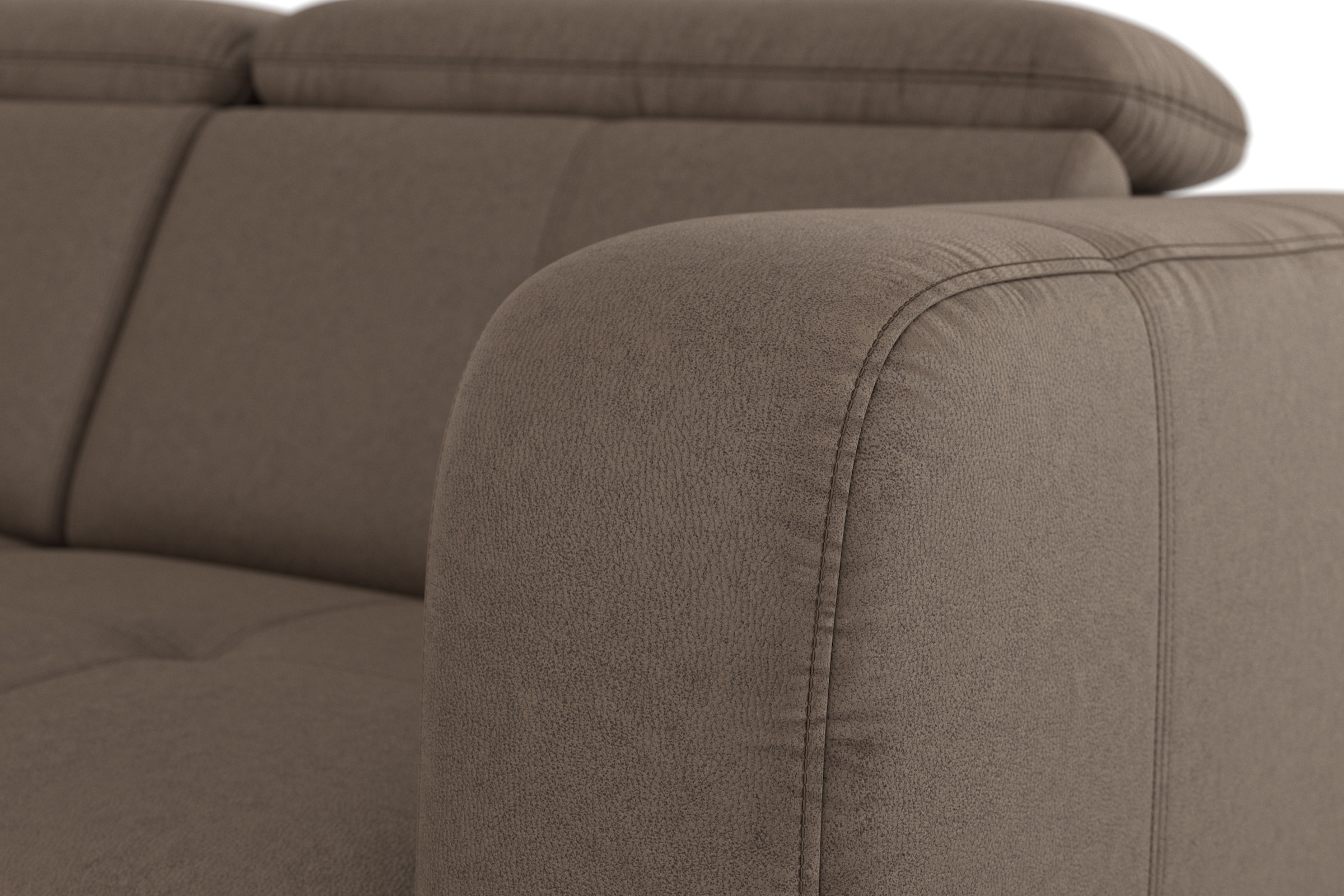 sit&more Ecksofa »Belluci L-Form«, inklusive Federkern, wahlweise mit Bettfunktion und Bettkasten