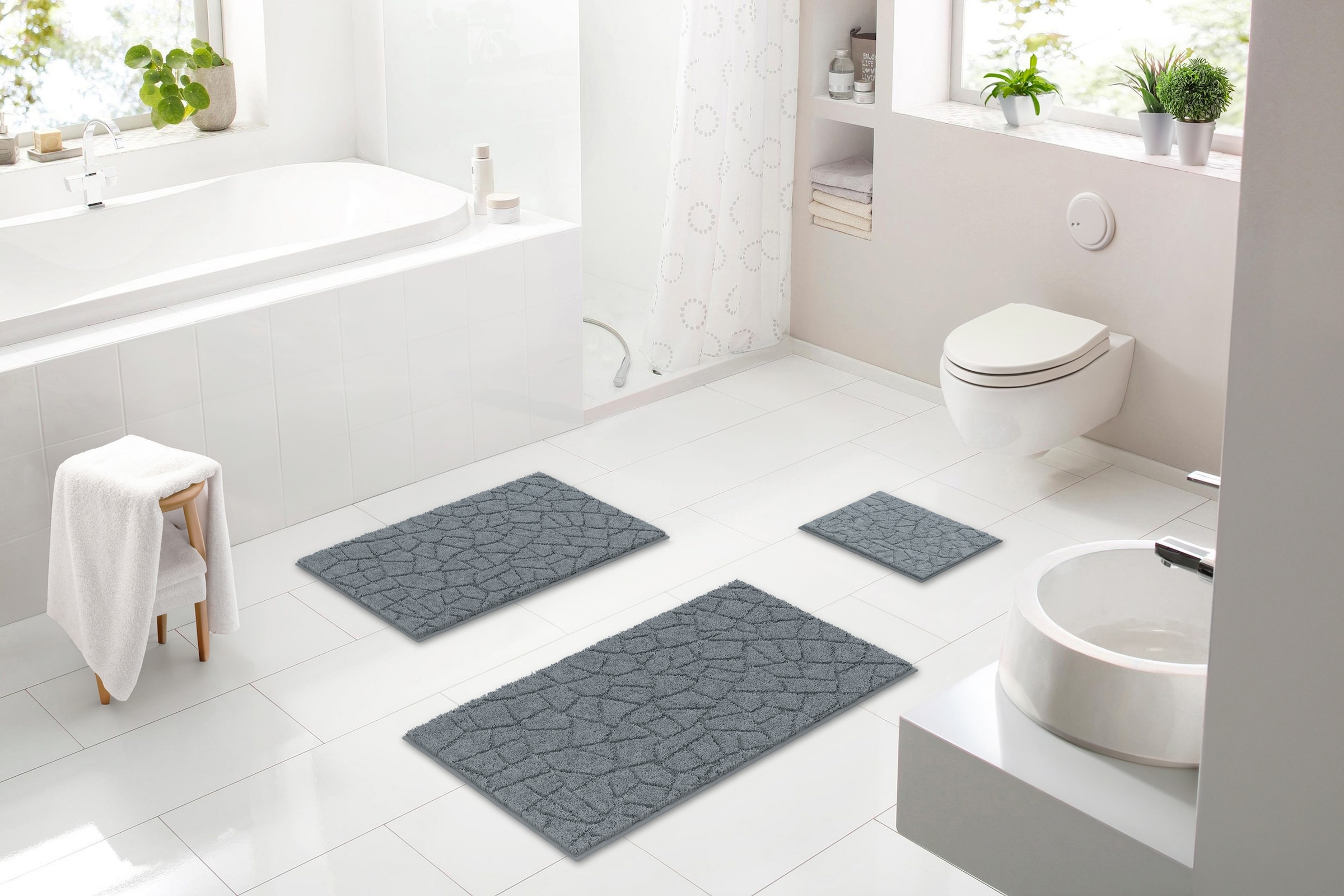 Linea Due Badematte »Tarazzo«, rutschhemmend beschichtet, fußbodenheizungsg günstig online kaufen