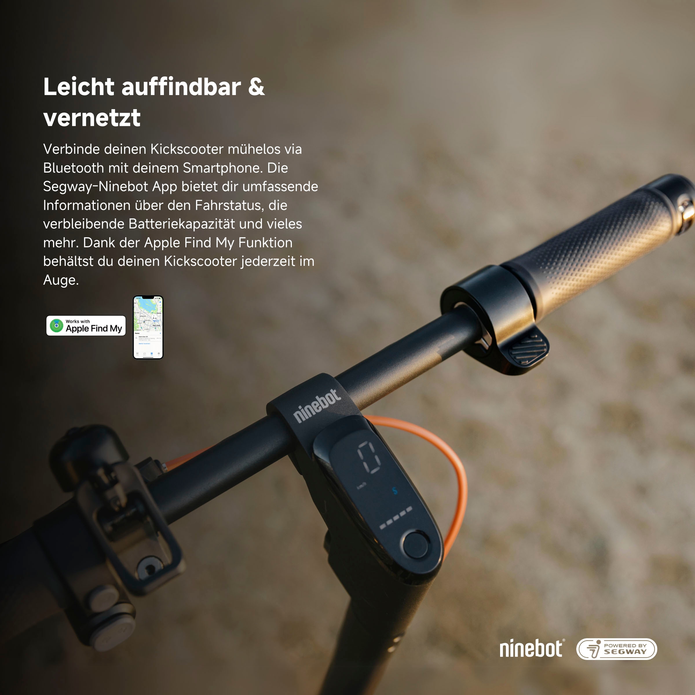 ninebot by Segway E-Scooter »KickScooter F2 PLUS D«, Electric Scooter, mit Straßenzulassung, bis zu 55 km Reichweite