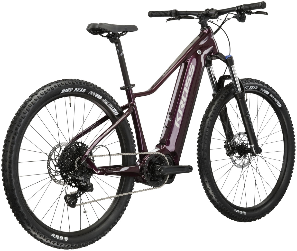 Kross E-Bike »E-MTB Lea Boost 5.0 27.5 Zoll lila«, 10 Gang, microSHIFT, ADVENT X M6205, Mittelmotor 250 W, Pedelec, Elektrofahrrad für Damen und Herren