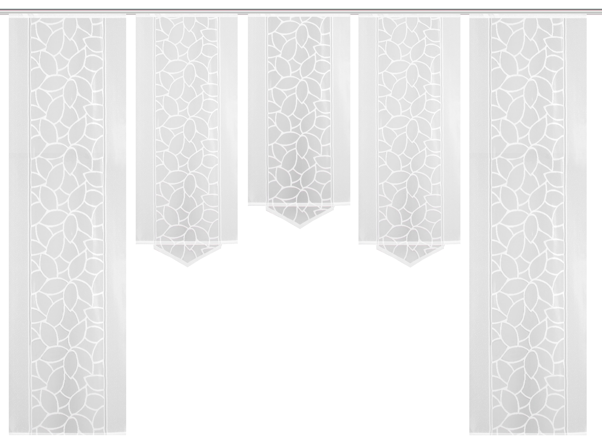 HOME WOHNIDEEN Schiebegardine »JENNA«, (5 St.), Schiebevorhang Jacquard Set