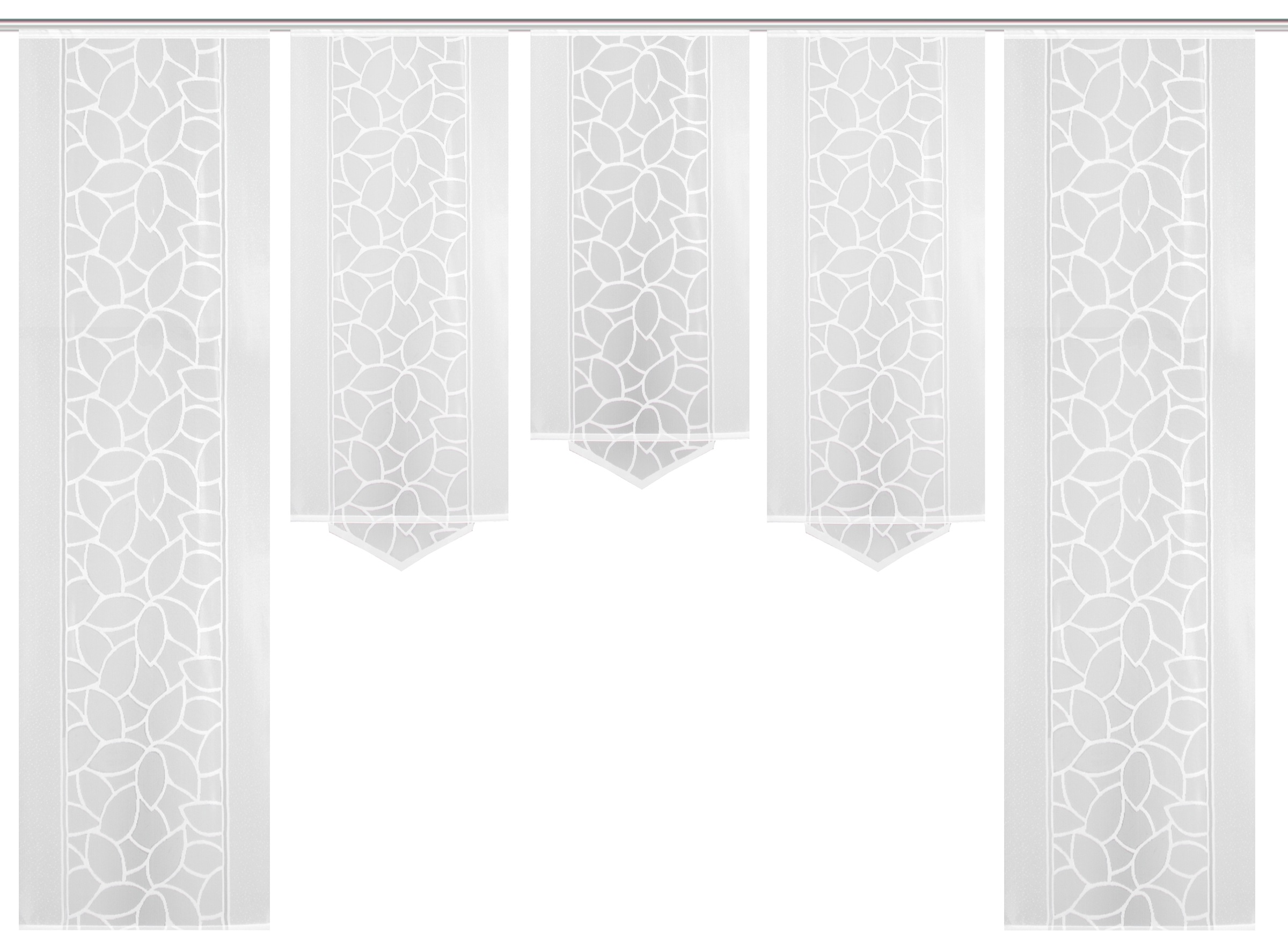 HOME WOHNIDEEN Schiebegardine »JENNA«, (5 St.), Schiebevorhang Jacquard Set günstig online kaufen