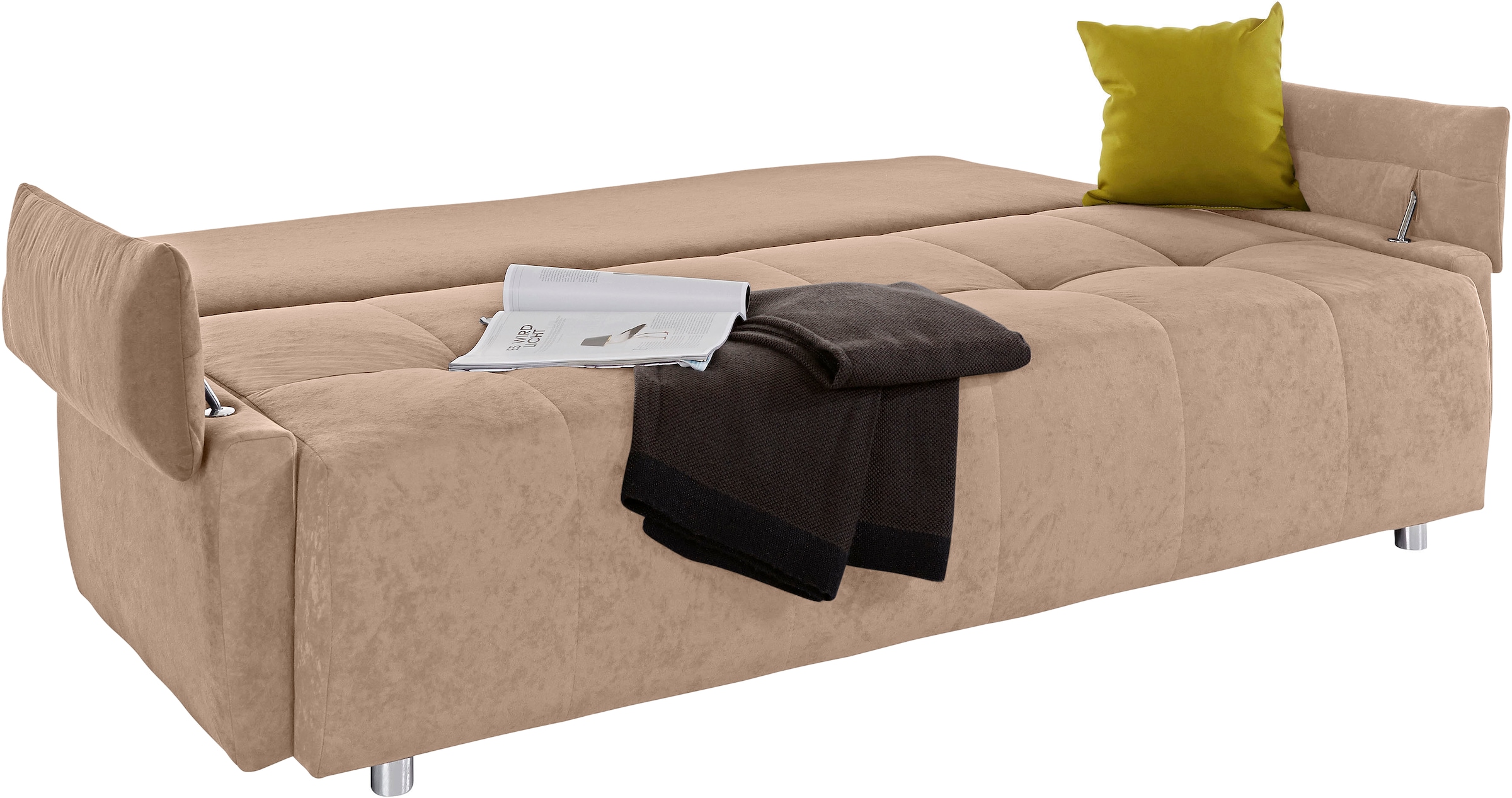 COLLECTION AB Schlafsofa »Funtastic«, mit Federkern, Bettfunktion, inklusive 2 Rücken- und 1 Zierkissen
