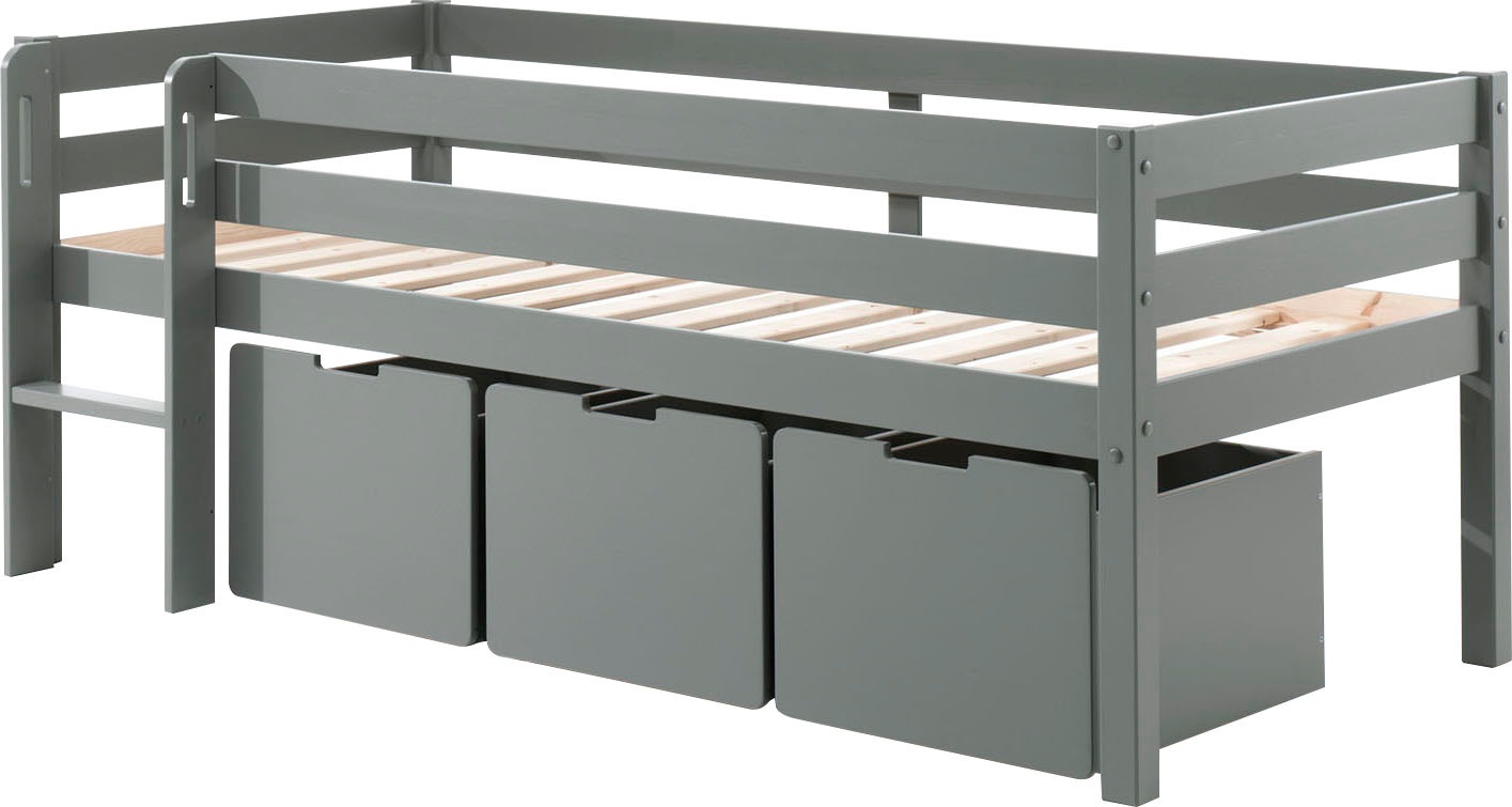 Vipack Spielbett »Pino, Kiefer massiv, mit Rolllattenrost, 3 Rollboxen, Mad günstig online kaufen