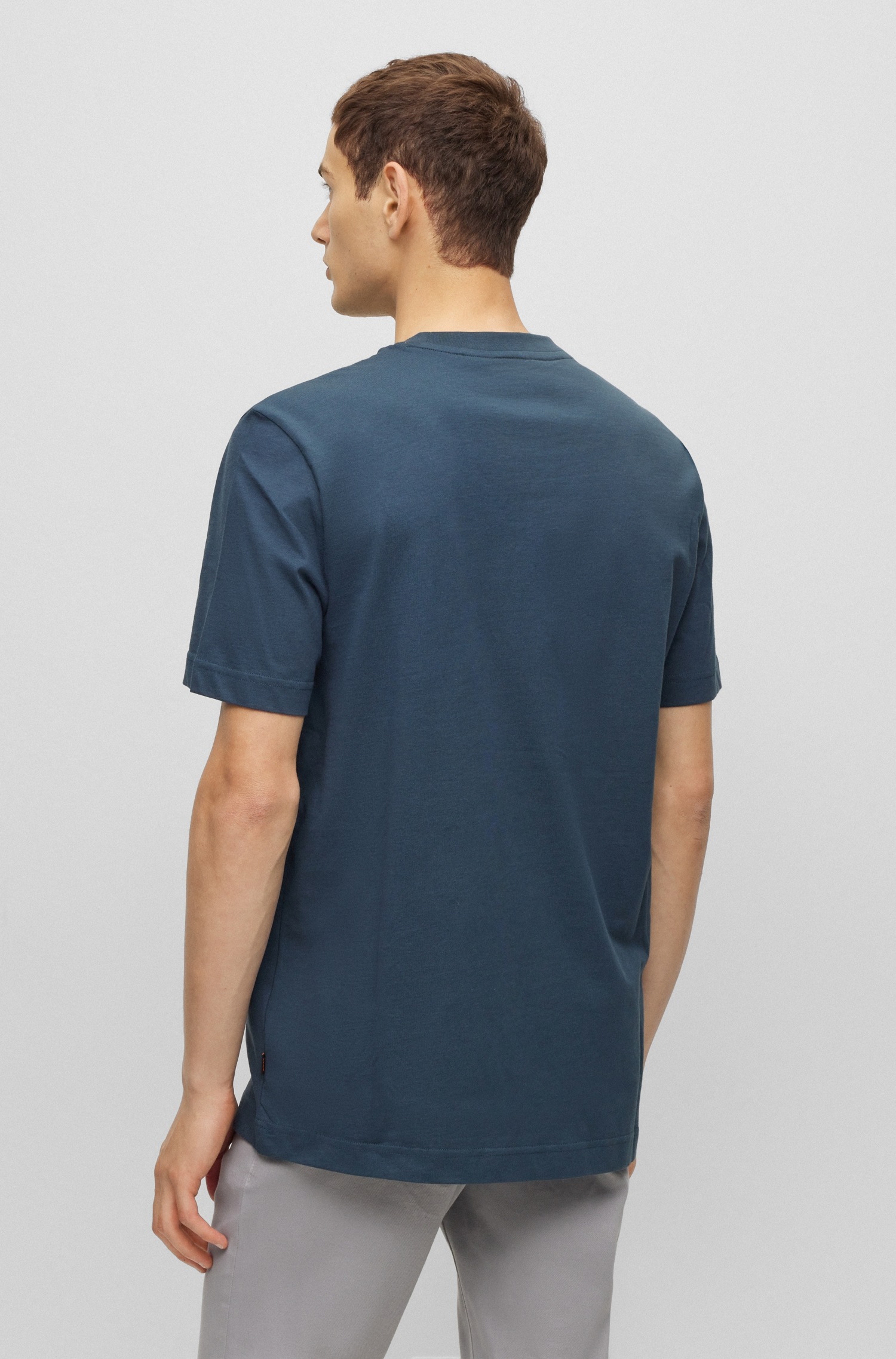BOSS ORANGE T-Shirt »Teglitchlogo«, mit der online auf Label Boss kaufen Brust