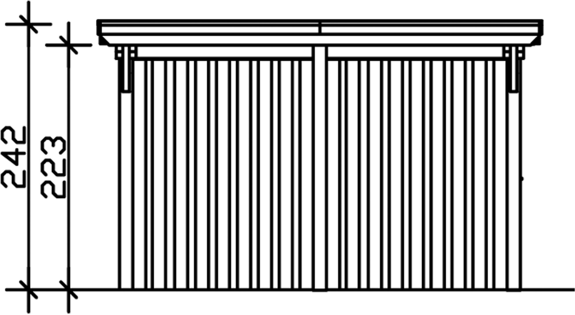 Skanholz Einzelcarport »Emsland«, Holz, 341 cm, Anthrazit