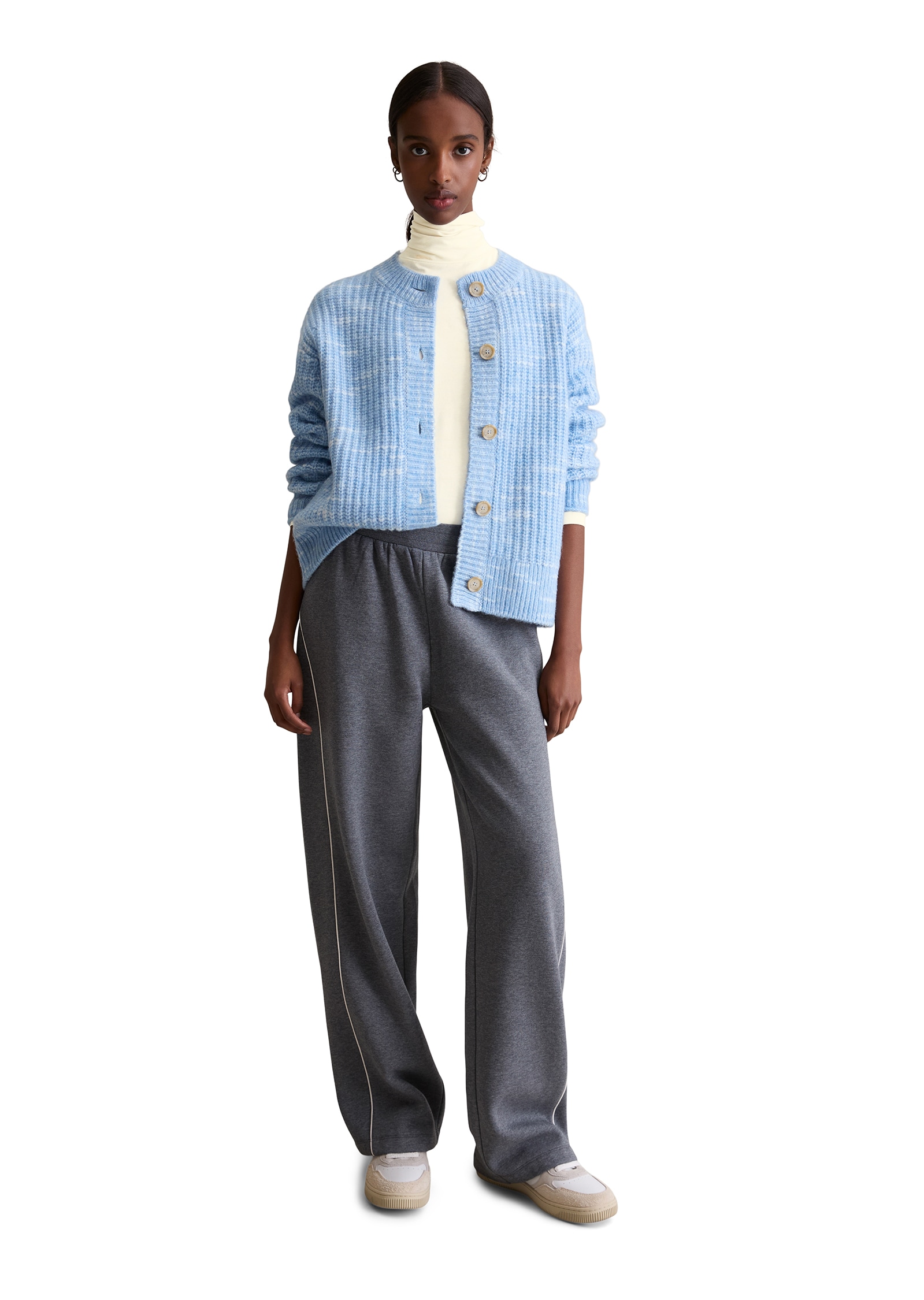 Marc O'Polo DENIM Cardigan cropped aus weichem Wolle-Mix